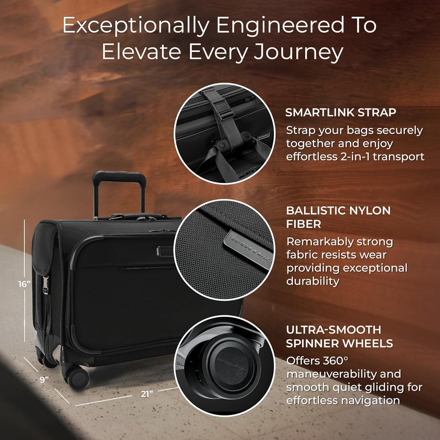 Maleta de Mano Briggs & Riley 21" Spinner Ropa Negra