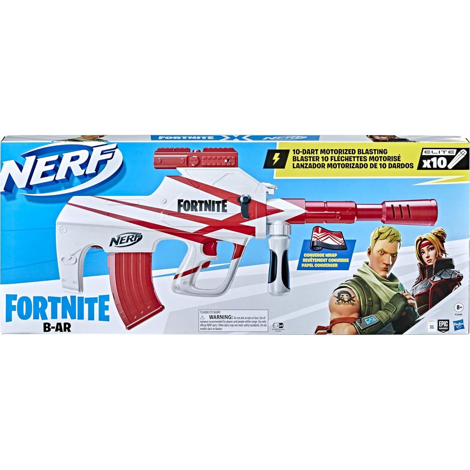 Lanzador Nerf Fortnite B-AR Motorizado 10 Dardos Hasbro
