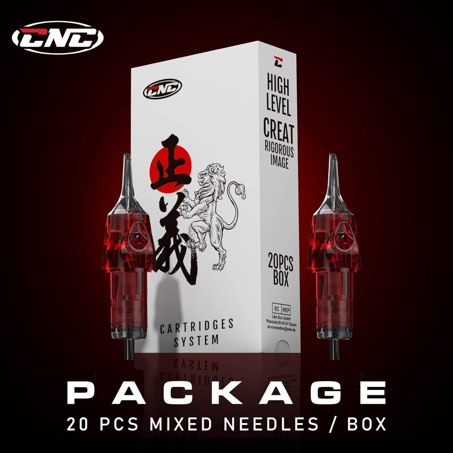 Cartuchos de Agujas de Tatuaje CNC 20pcs Mezclados #12 Liner