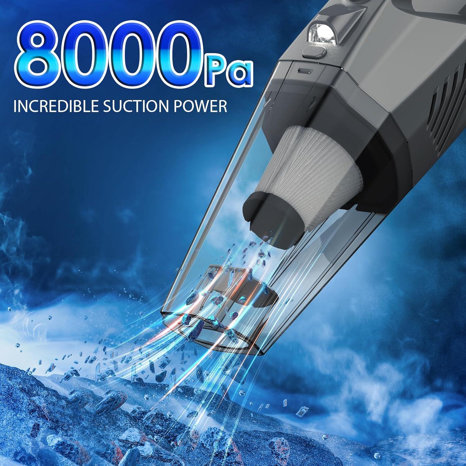 Kit de Limpieza de Auto Thinkwork con Aspiradora 8000Pa