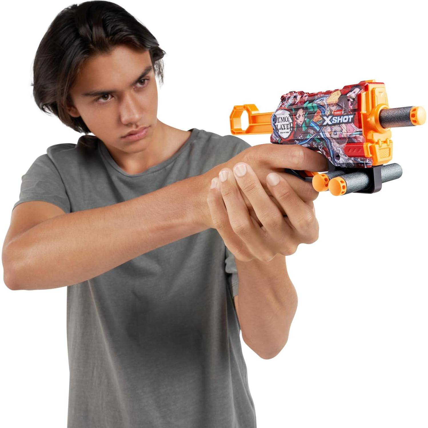Blaster de Espuma X-Shot Skins Menace Demon Slayer - 16 Dardos