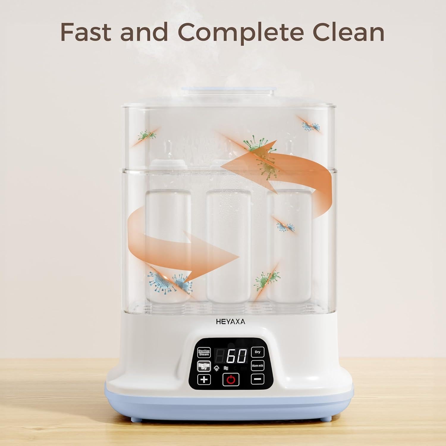 Esterilizador y Secador de Biberones HEYAXA 3 en 1 Azul