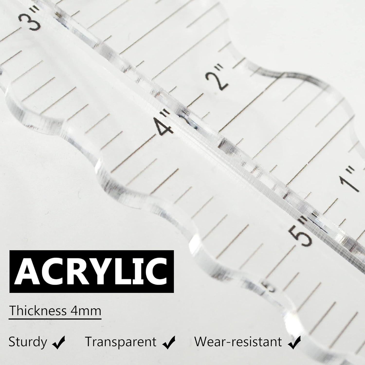 Regla de Desgarro de Papel UPTTHOW 30.48 cm Acrílica Multifuncional