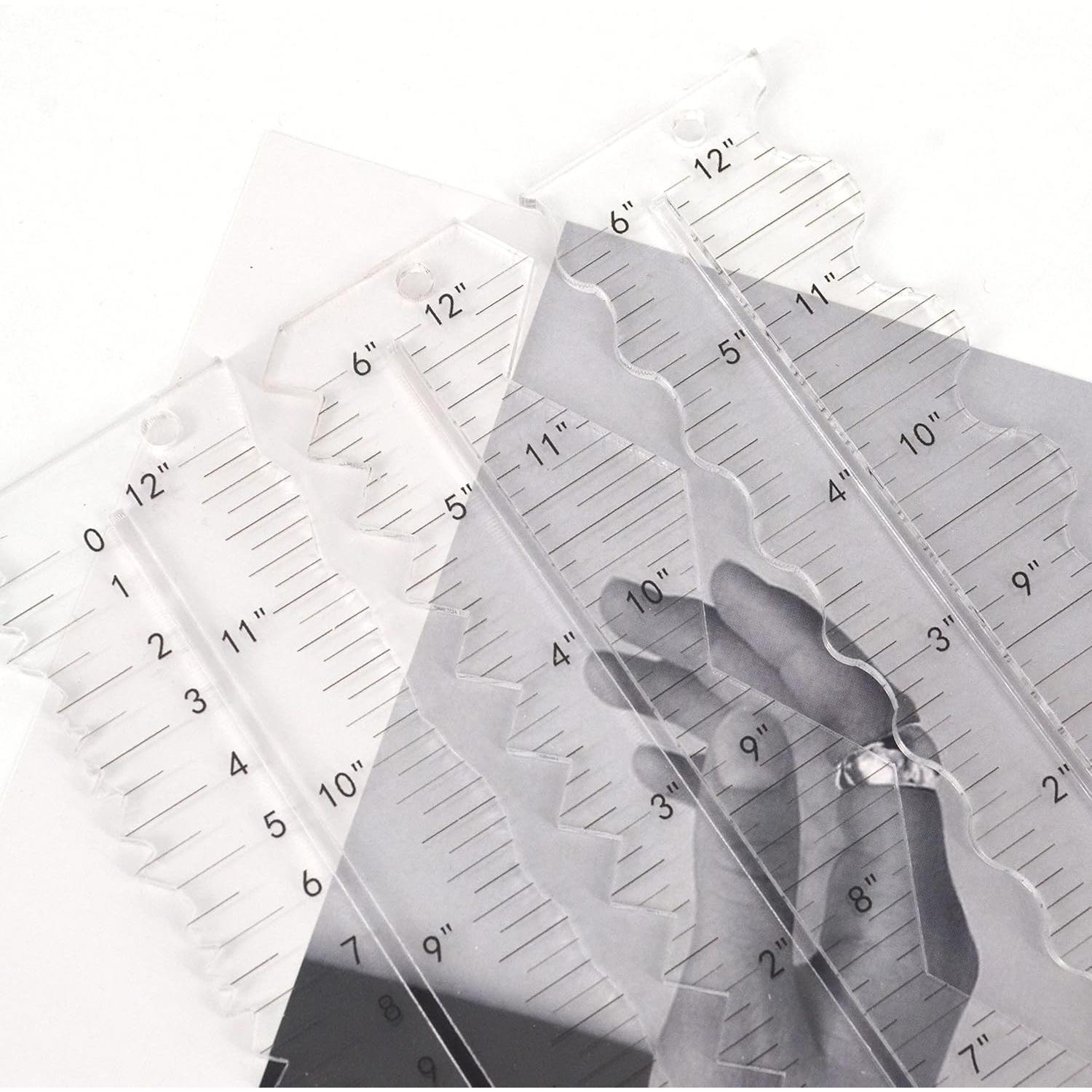 Regla de Desgarro de Papel UPTTHOW 30.48 cm Acrílica Multifuncional