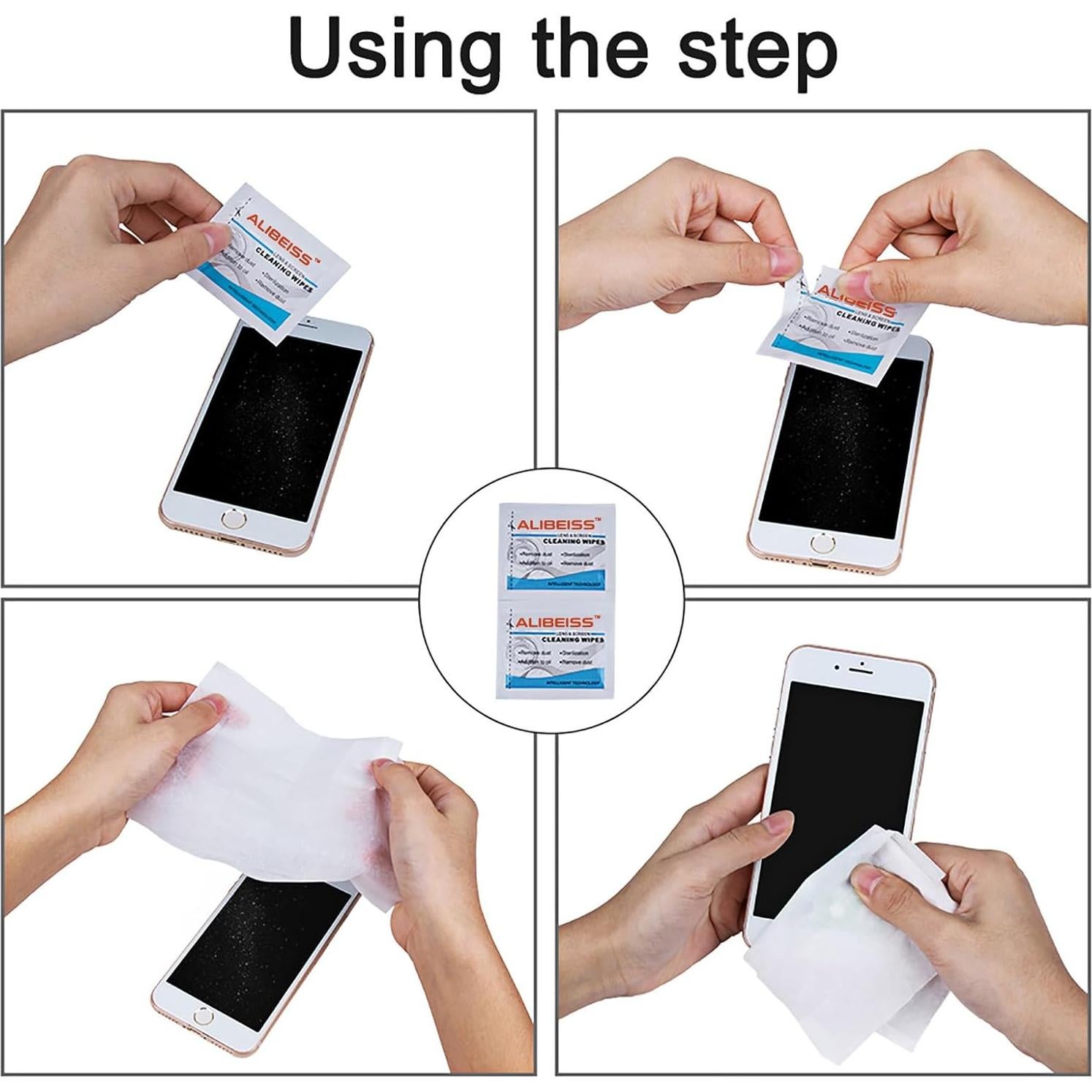 Toallitas de Lente Prehumedecidas ALIBEISS - 100 Unidades