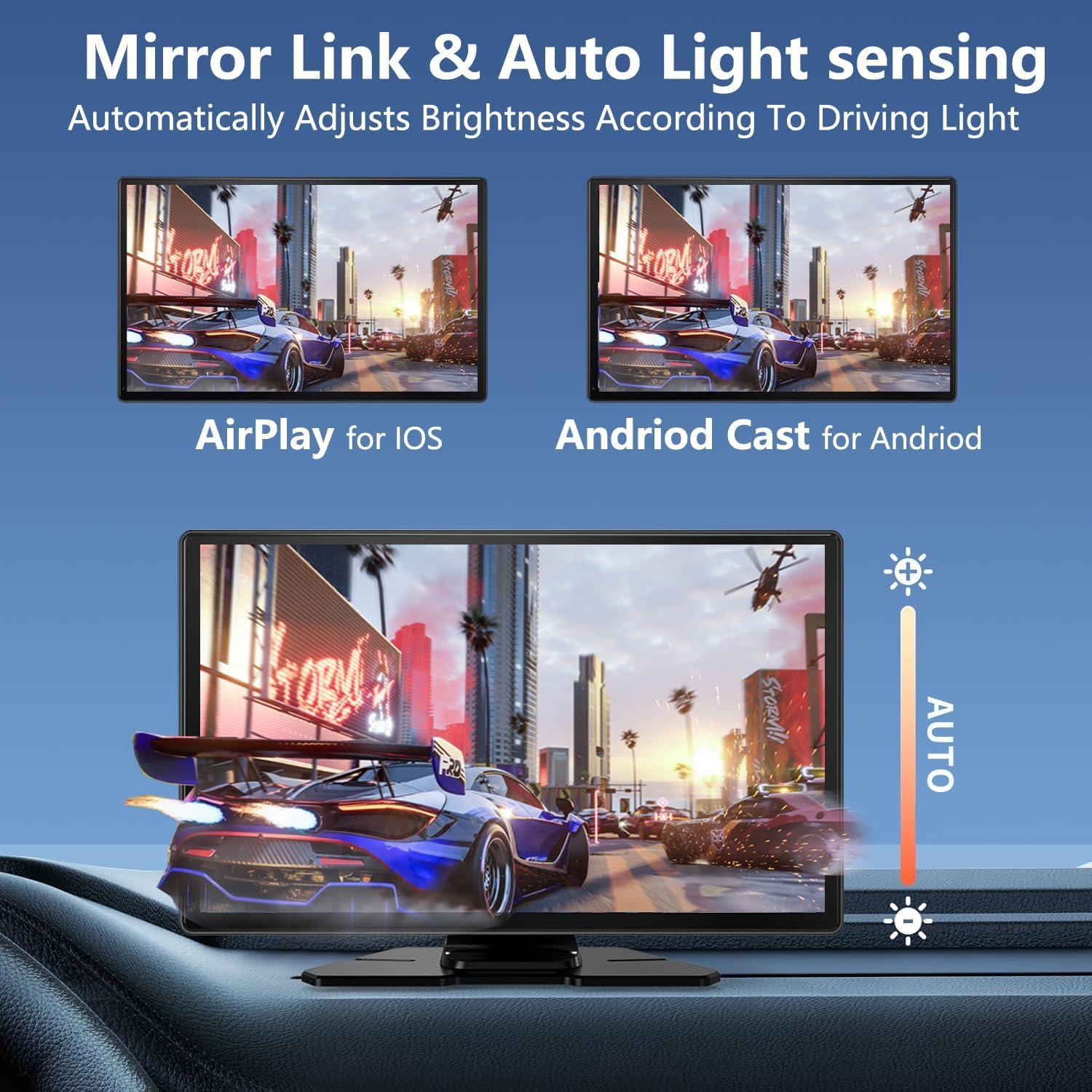 Pantalla Portátil 9" WECAMTX Carplay Inalámbrica GPS Bluetooth