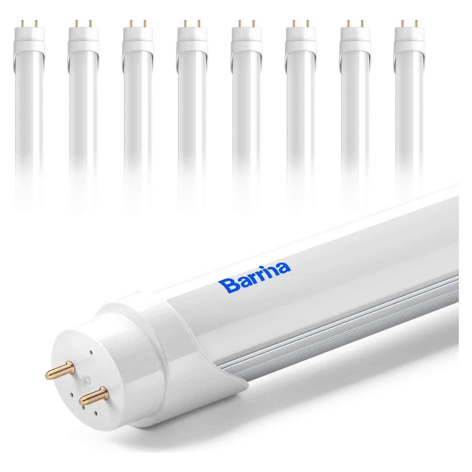 Barrina Tubos LED T8 4FT 24W 3200LM Luz 6000K 8 Paquetes