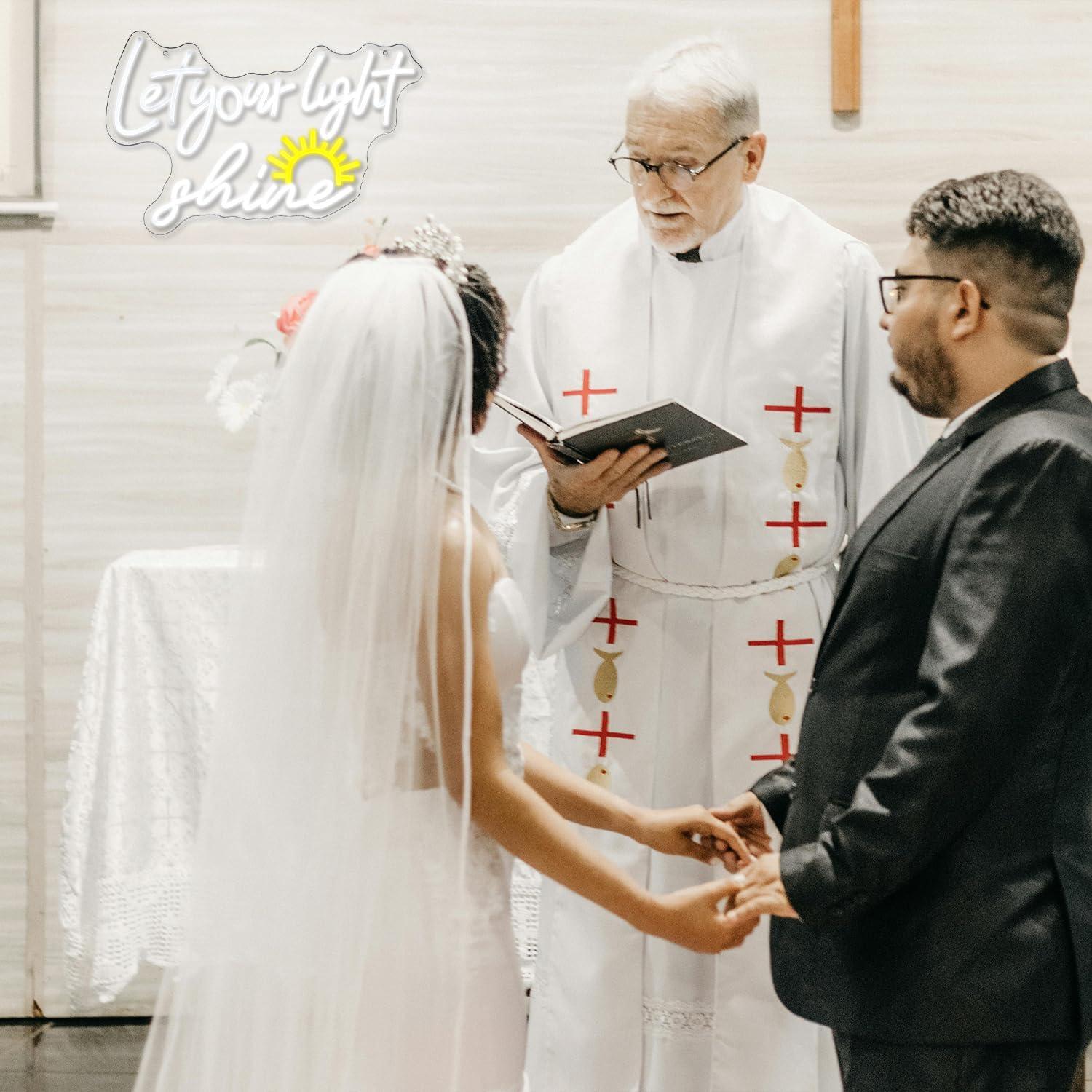 Letrero de Neón LED Deja que tu Luz Brille 42.9x27.9 cm