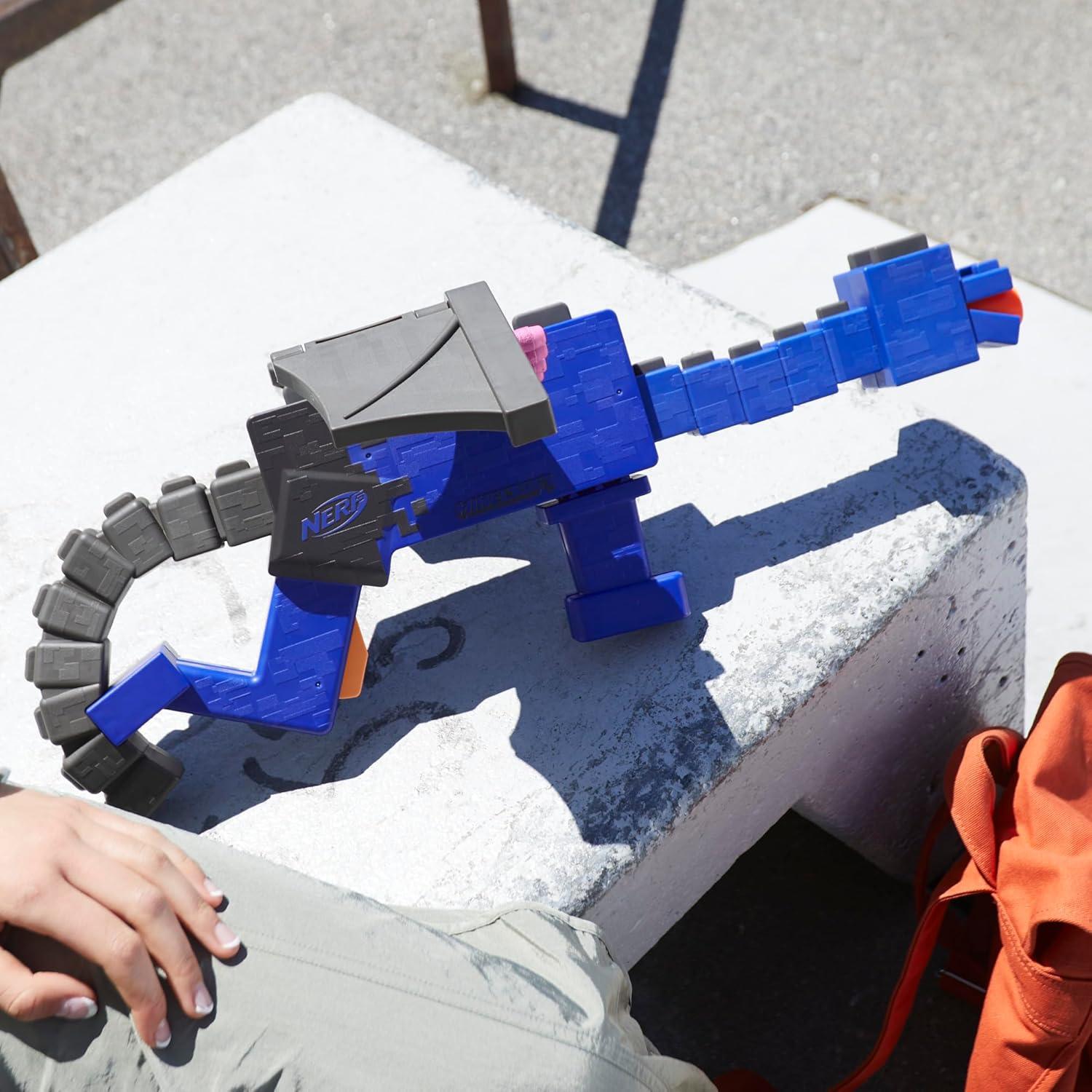 Blaster Nerf Minecraft Ender Dragon, Clip 4 Dardos, 12 Dardos