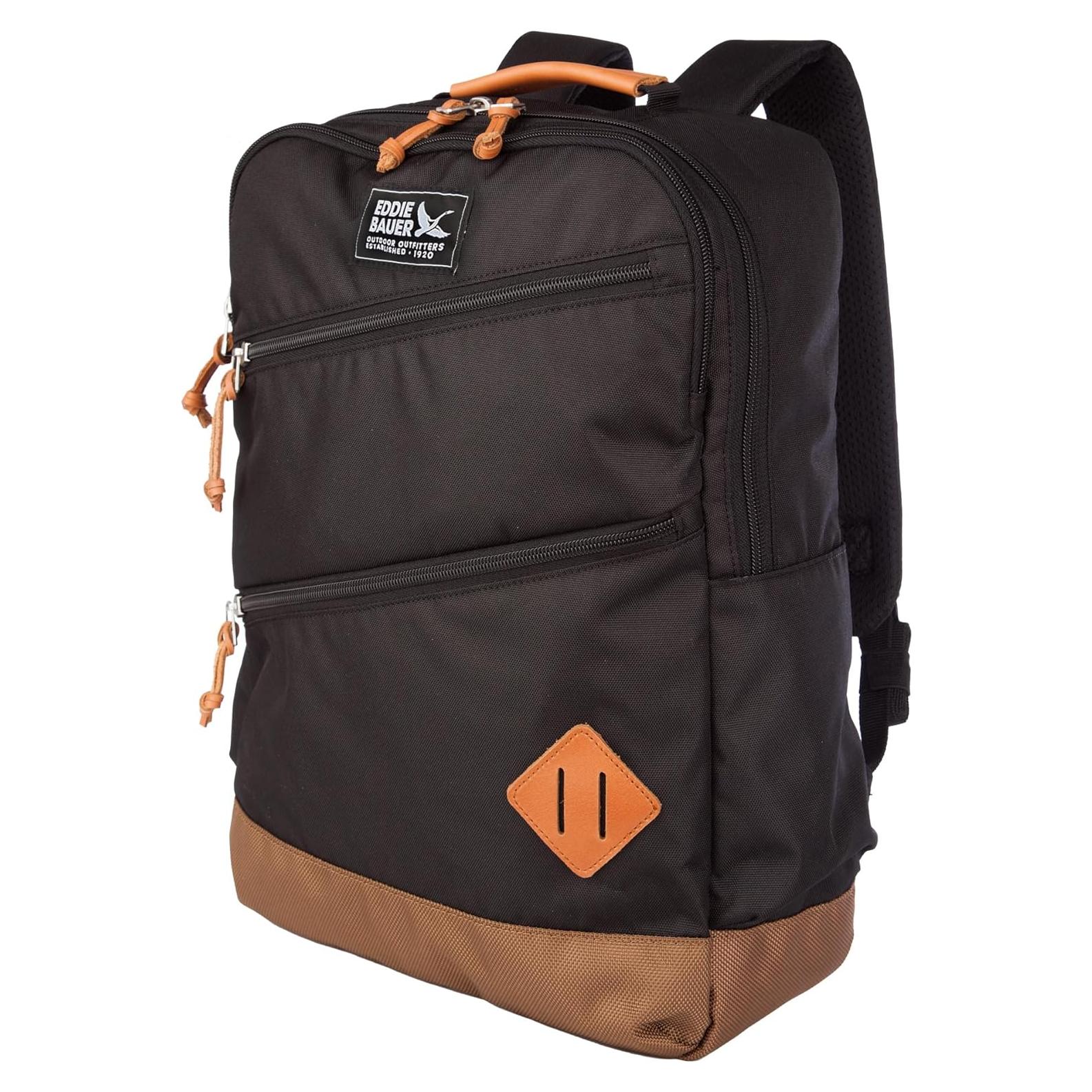 Mochila Eddie Bauer Bygone 25L Negra para Laptop y Viaje