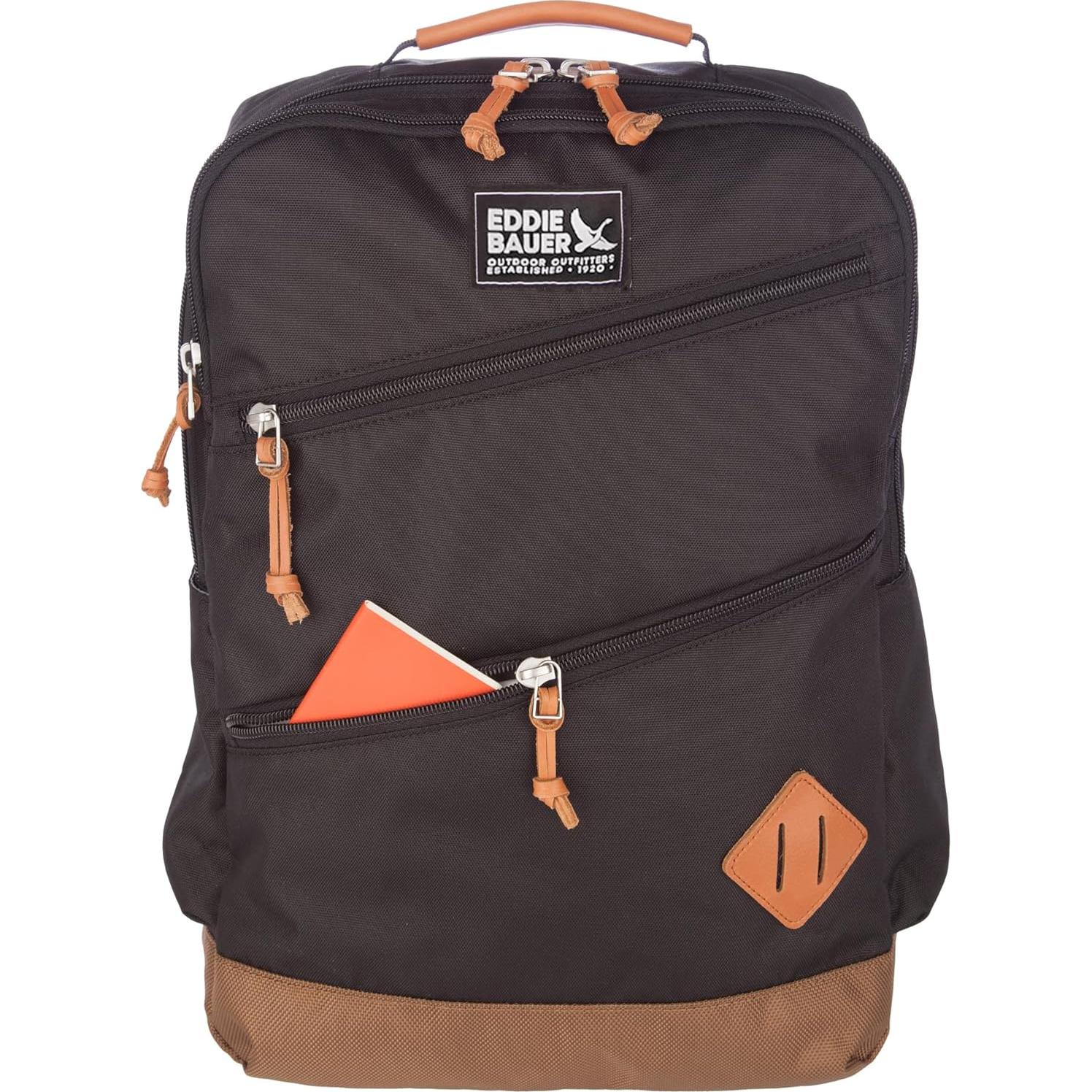 Mochila Eddie Bauer Bygone 25L Negra para Laptop y Viaje