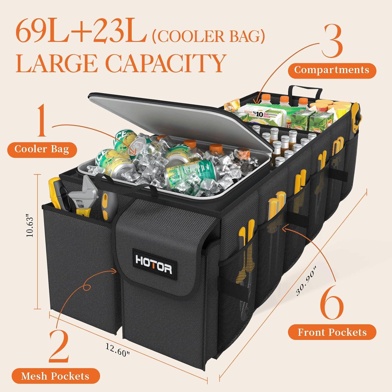 Organizador de Maletero HOTOR con Nevera Desmontable 92L