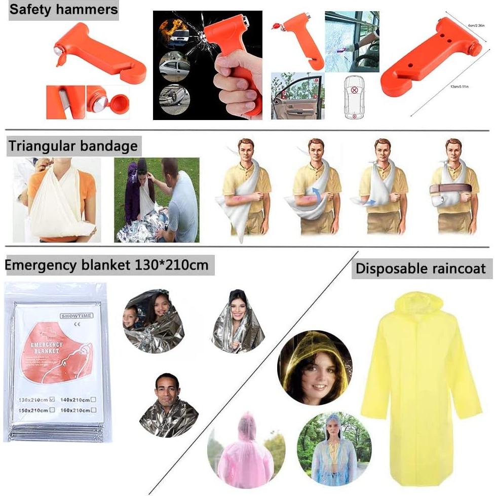 Kit de Primeros Auxilios Ykall 230 Piezas Compacto y Ligero