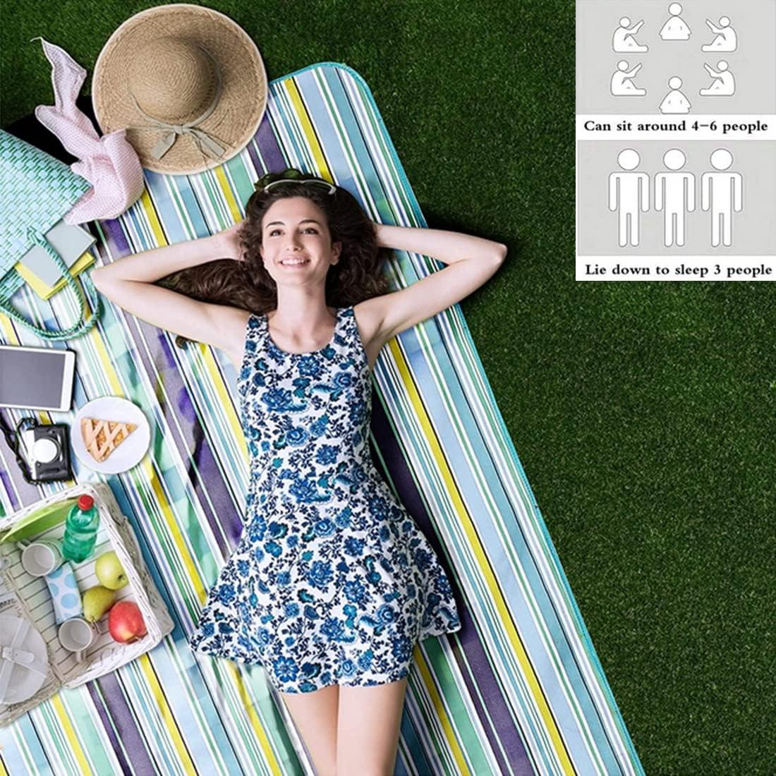 Manta de Picnic Plegable LRUUIDDE 1.5x2m Impermeable Azul