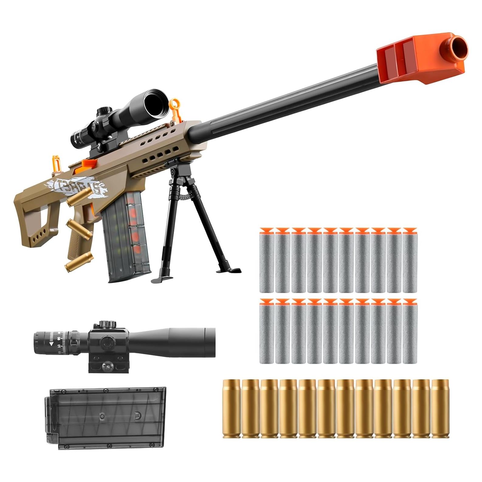 Rifle de Juguete Sniper Kyliandi con Mira y 20 Balas Blandas