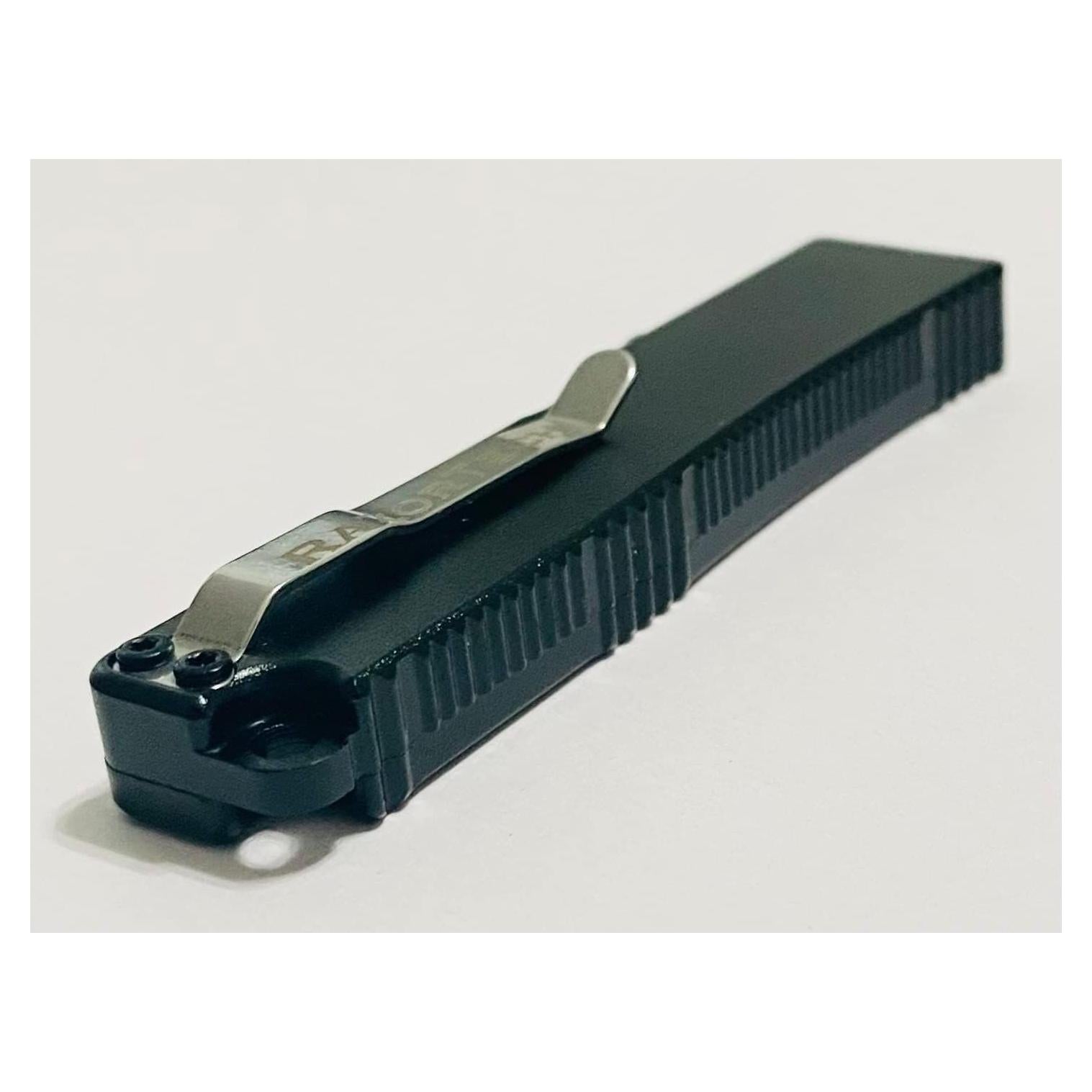 Mini Cuchillo de Bolsillo RzrTech Negro con Clip 13.34 cm