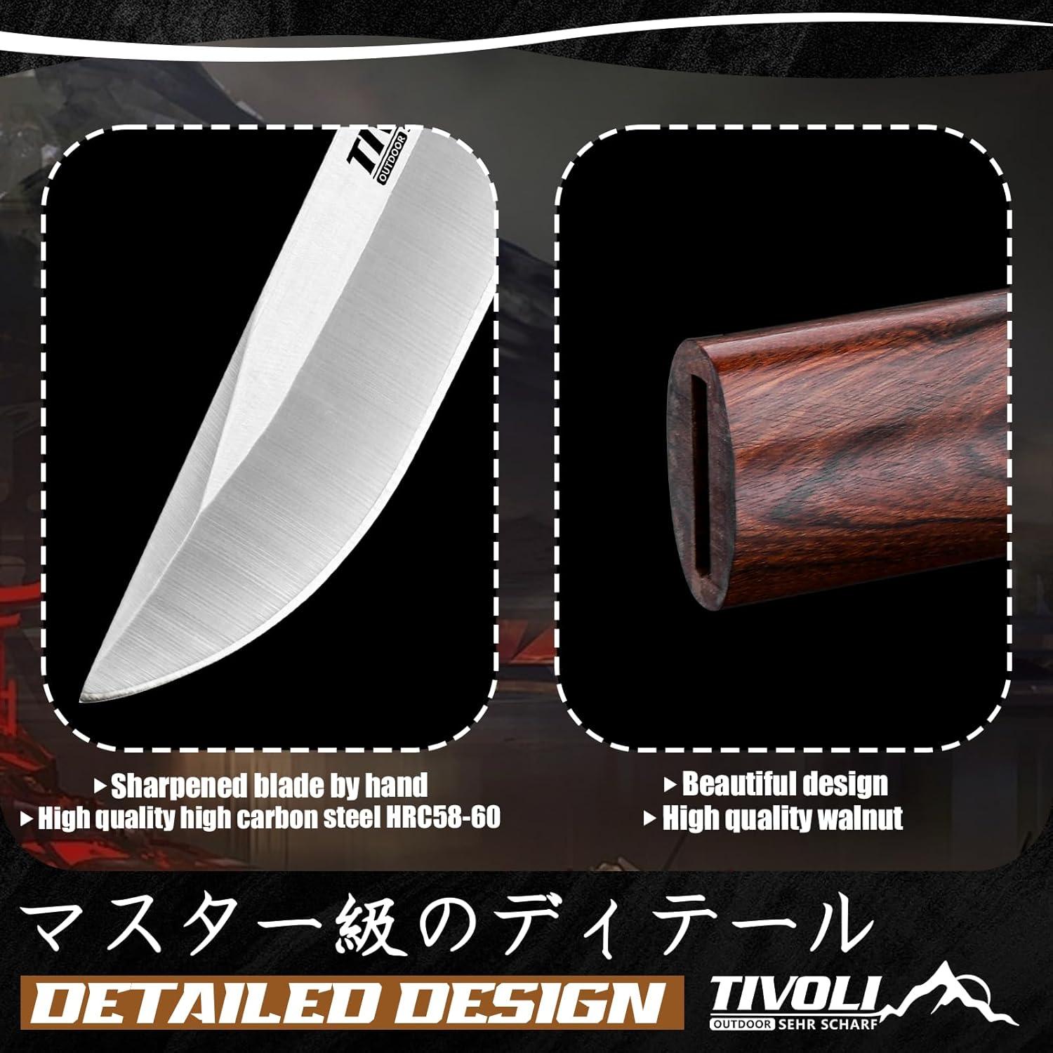 Cuchillos TIVOLI Samurai 2 en 1 de Acero Japonés 25.4 cm