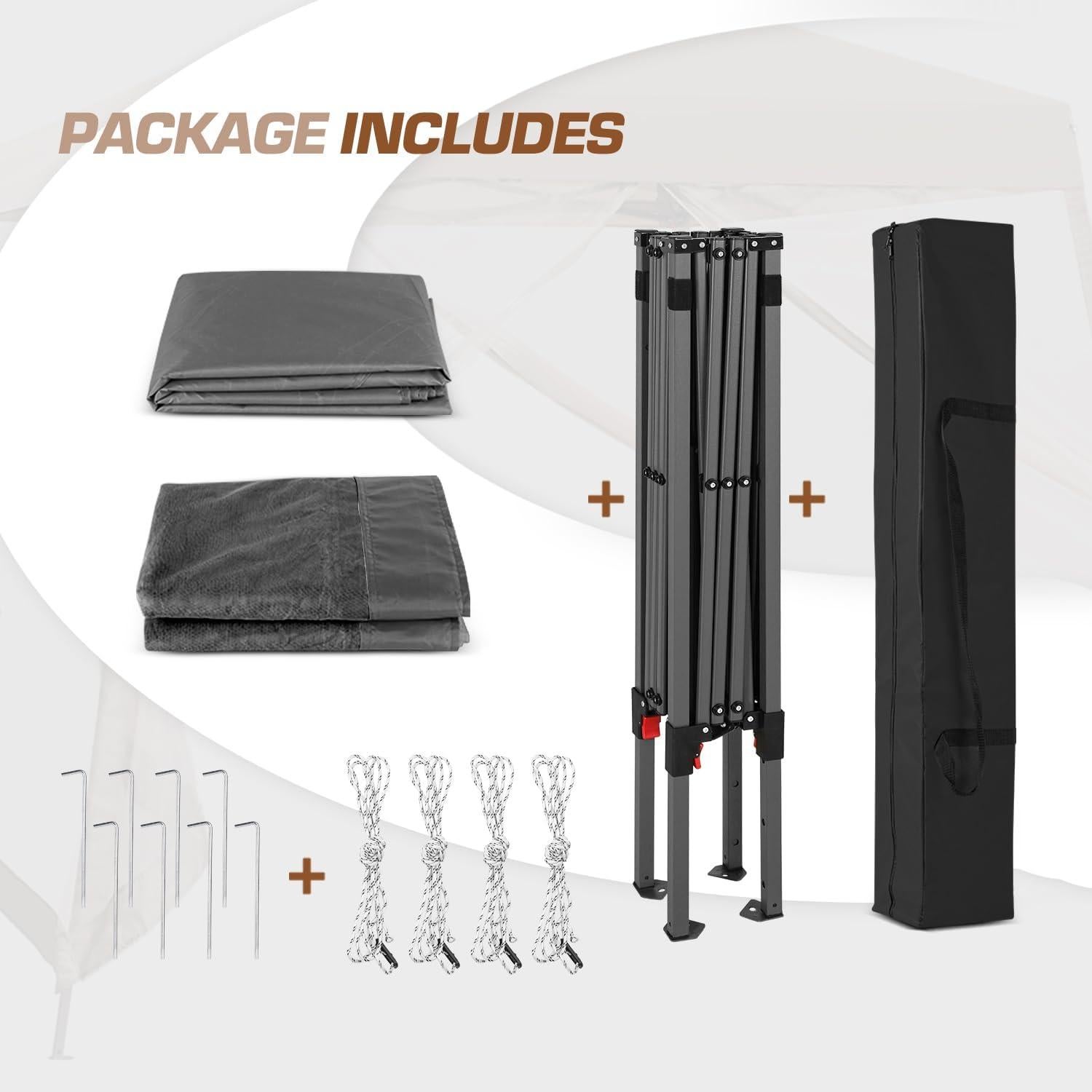 Carpa Plegable EAGLE PEAK 3x3m con Mosquitera y Protección UV