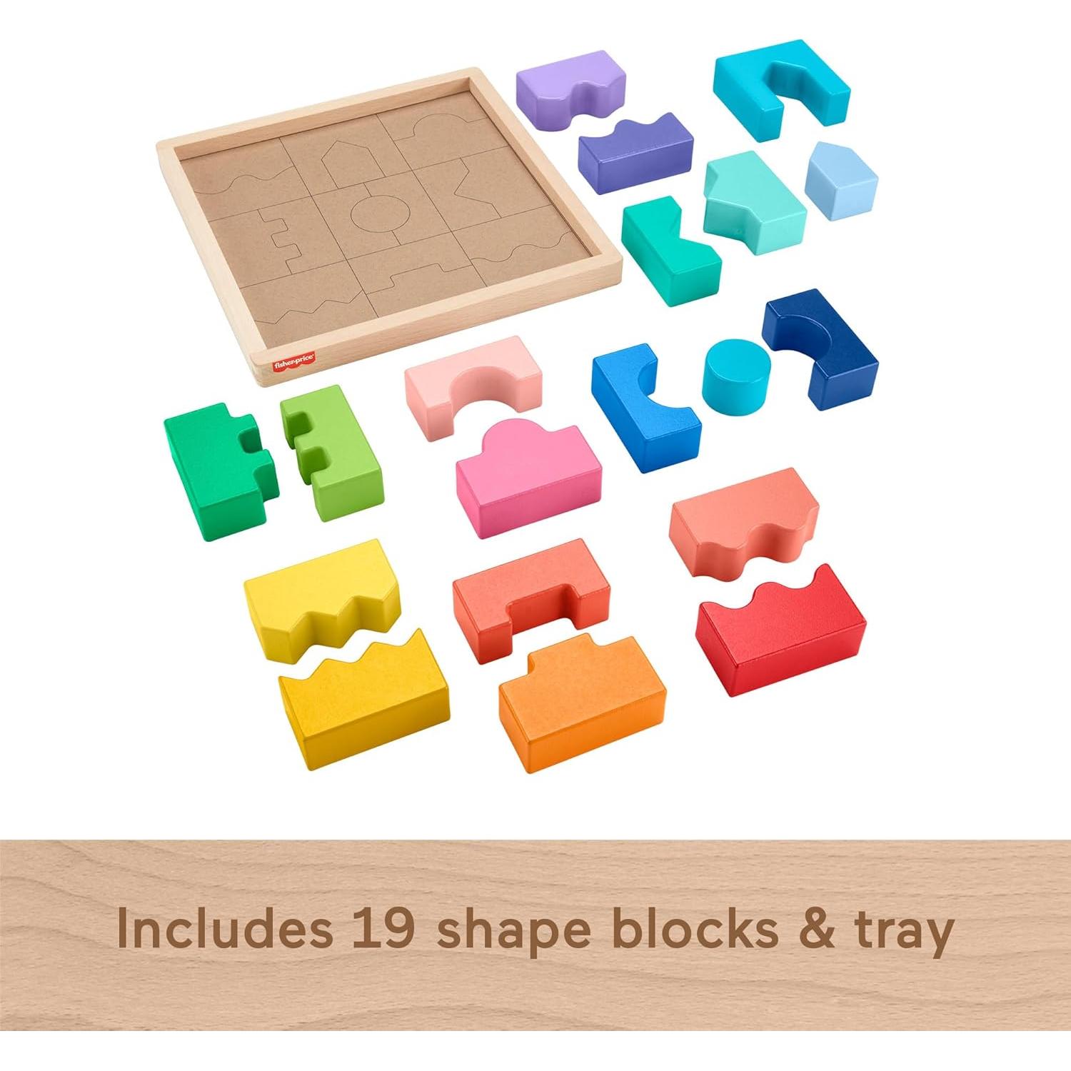Rompecabezas de Madera Fisher-Price HXT95 con 19 Bloques