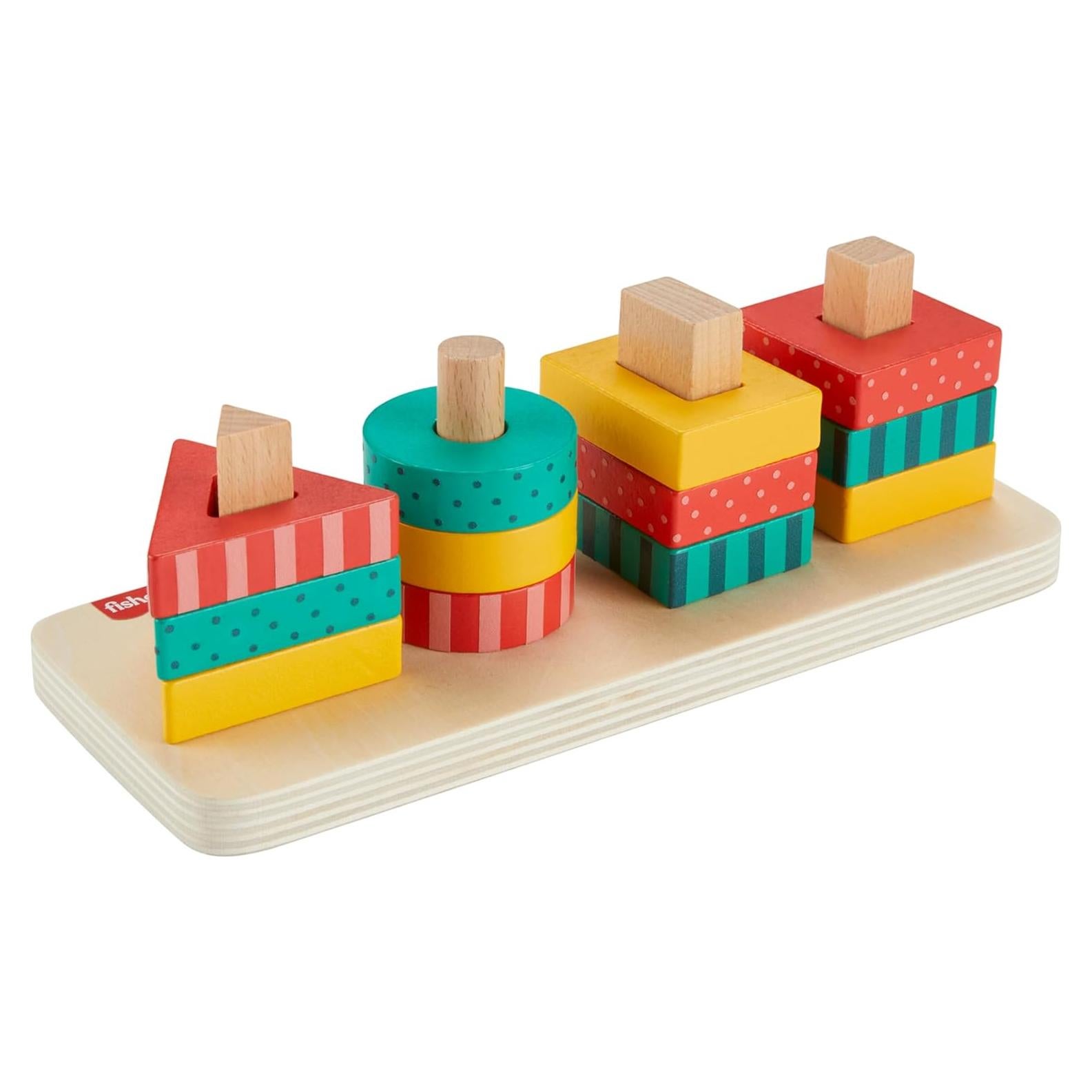 Juguete apilable de formas de madera Fisher-Price 13 piezas