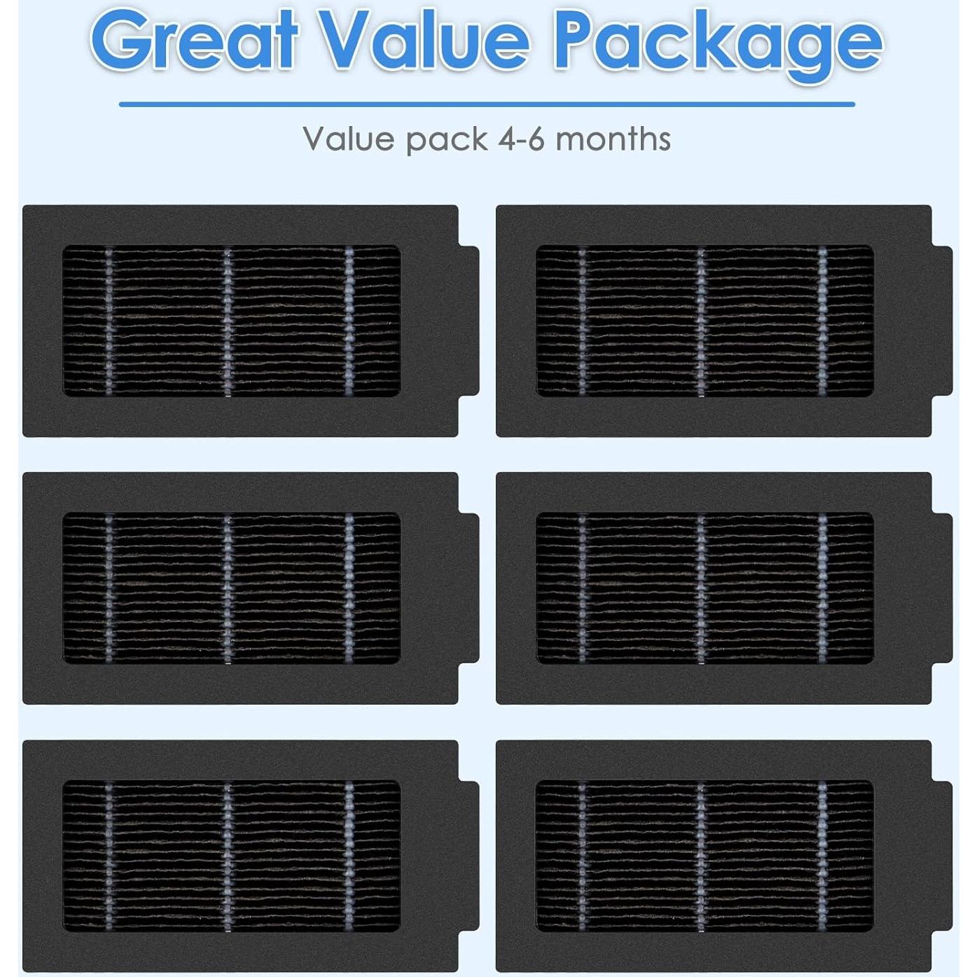 Filtros HEPA de Reemplazo COWINORY para ECOVACS T50 Pro - 6 Piezas