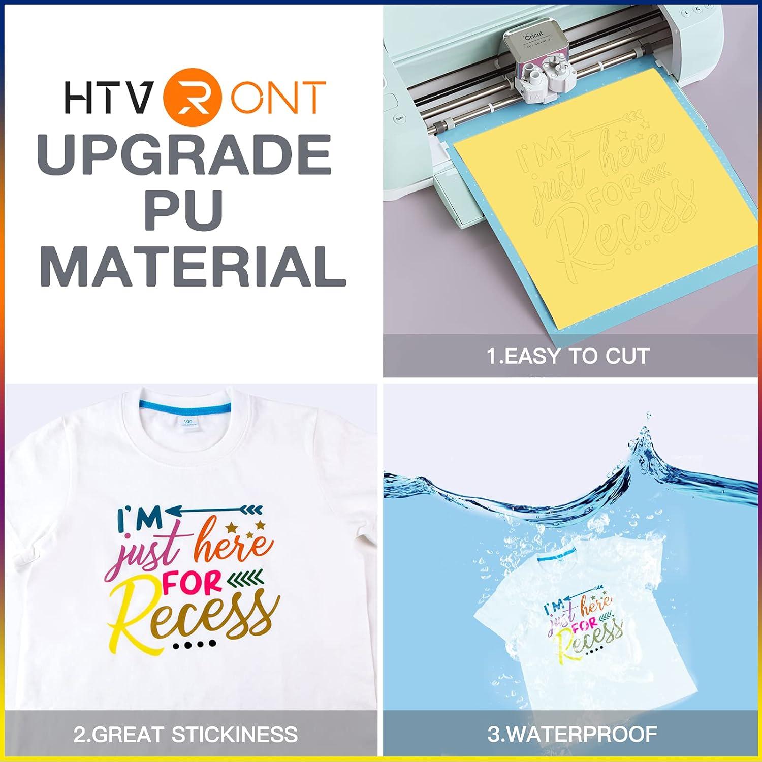 Paquete de Vinilo de Transferencia de Calor HTVRONT Negro 12" x 10"