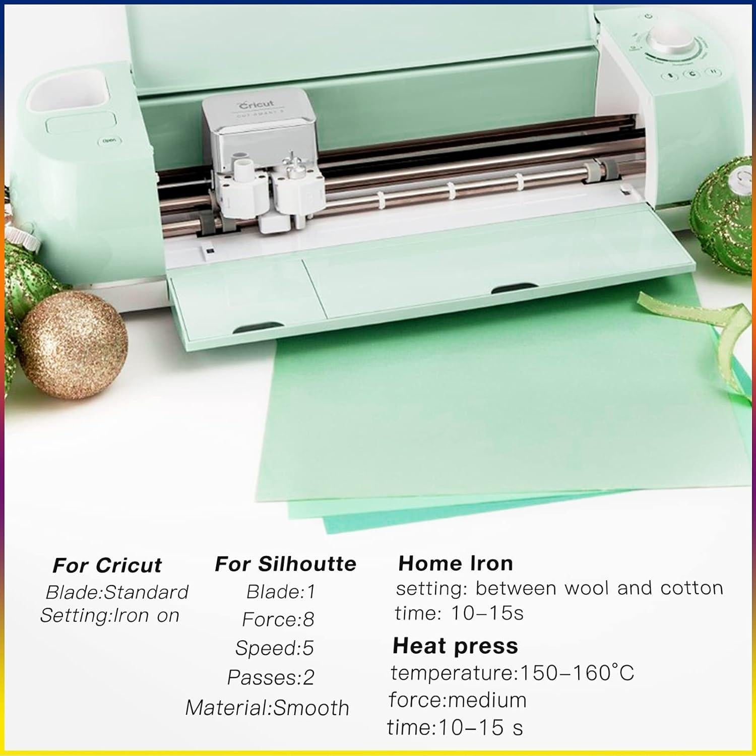 Paquete de Vinilo de Transferencia de Calor HTVRONT Negro 12" x 10"