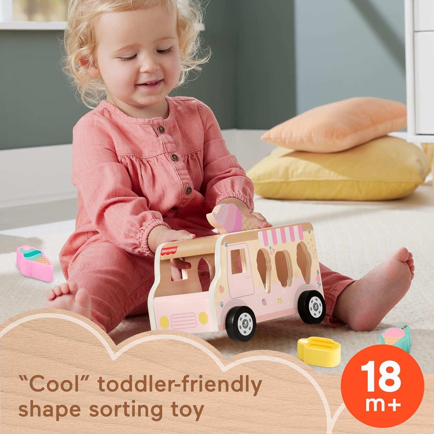 Caminón de Helados Fisher-Price 9 Piezas Madera 18+ Meses