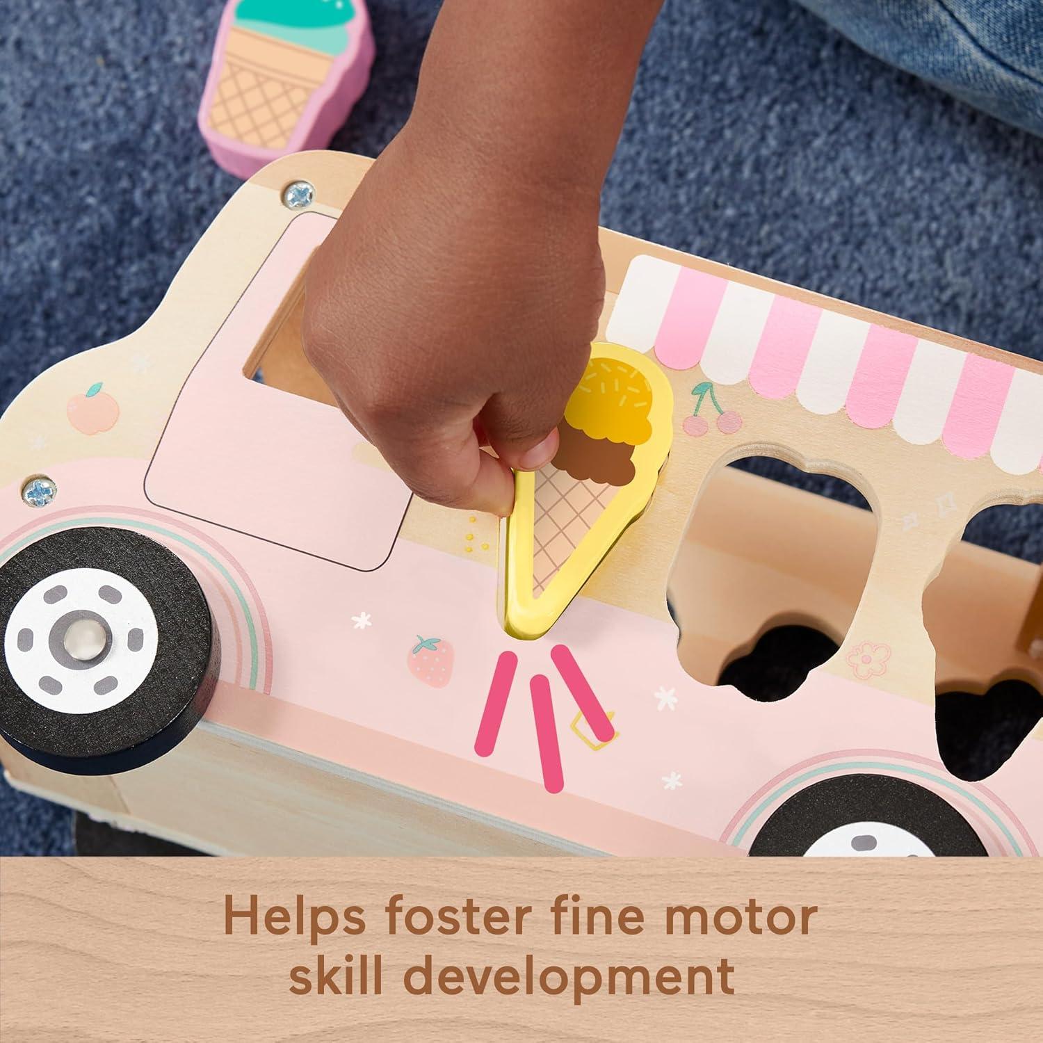 Caminón de Helados Fisher-Price 9 Piezas Madera 18+ Meses