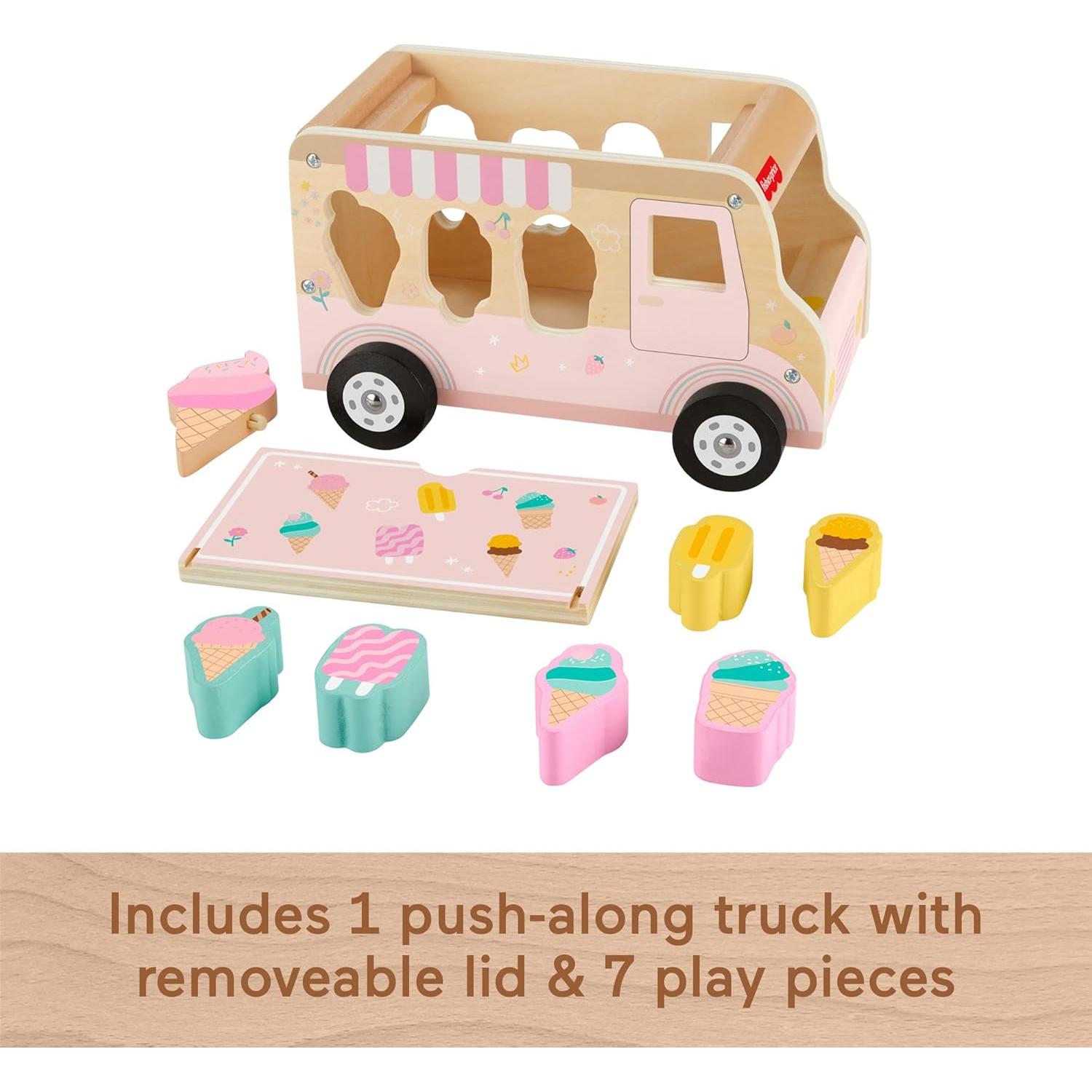 Caminón de Helados Fisher-Price 9 Piezas Madera 18+ Meses