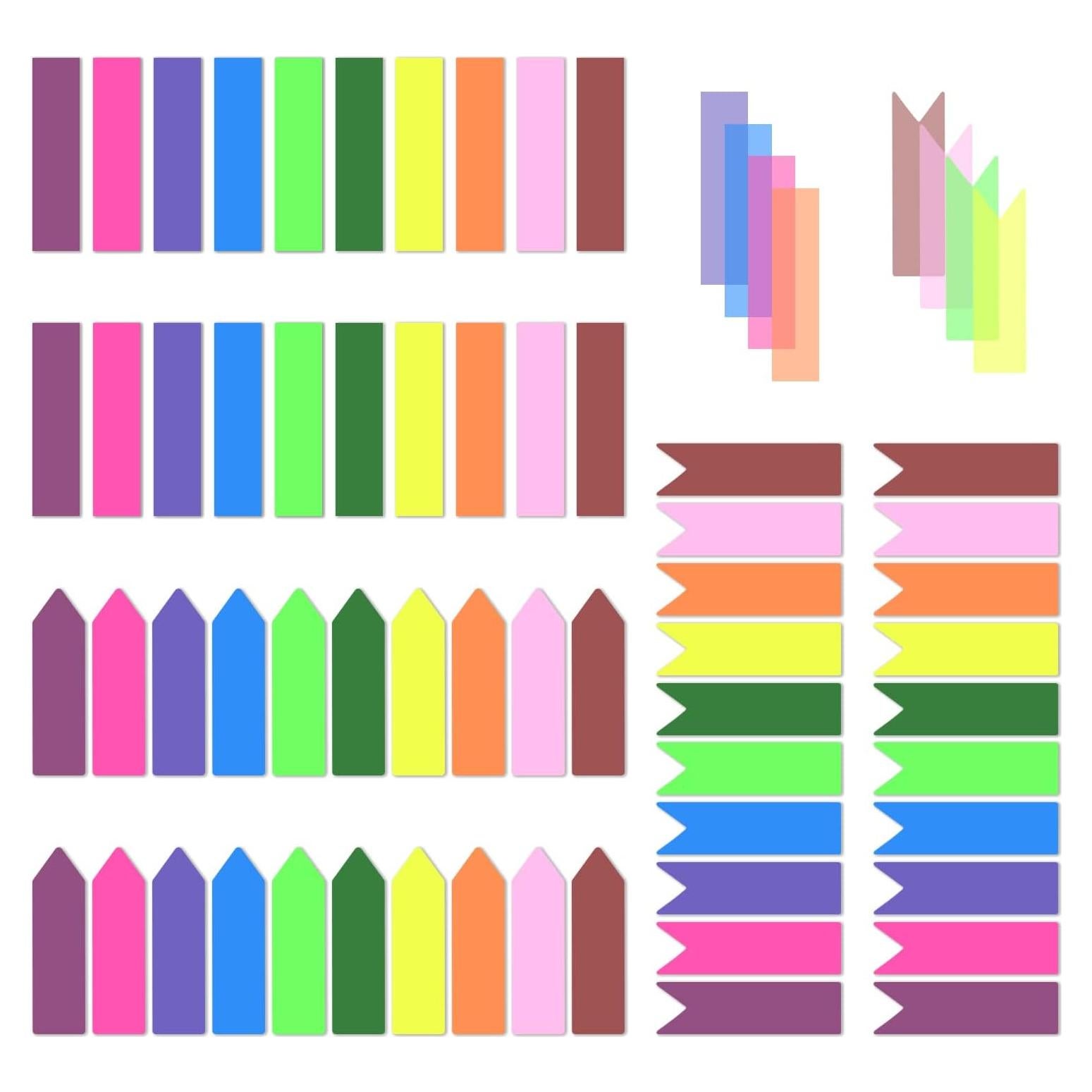 Pestañas Adhesivas Transparentes Temiary 1200 Piezas 4.6x1 cm