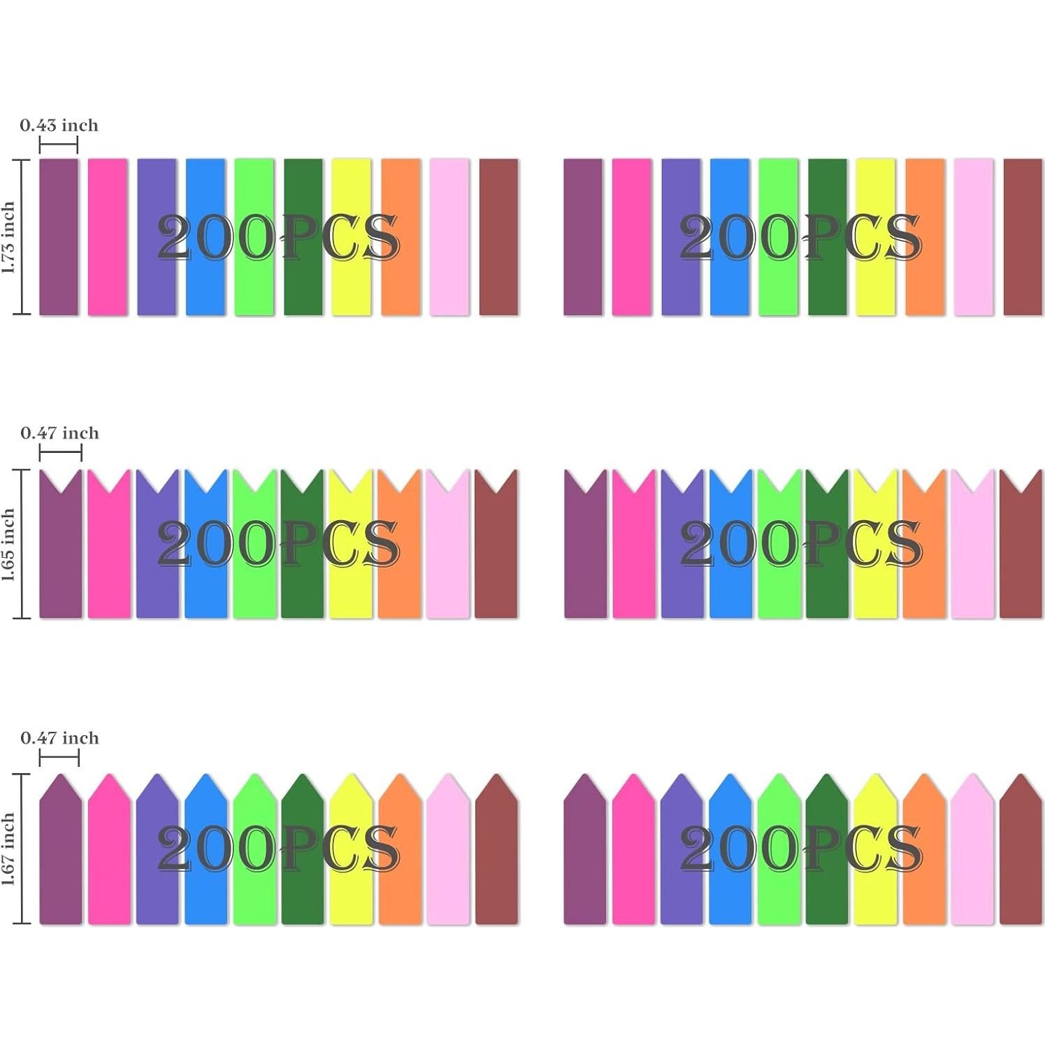 Pestañas Adhesivas Transparentes Temiary 1200 Piezas 4.6x1 cm