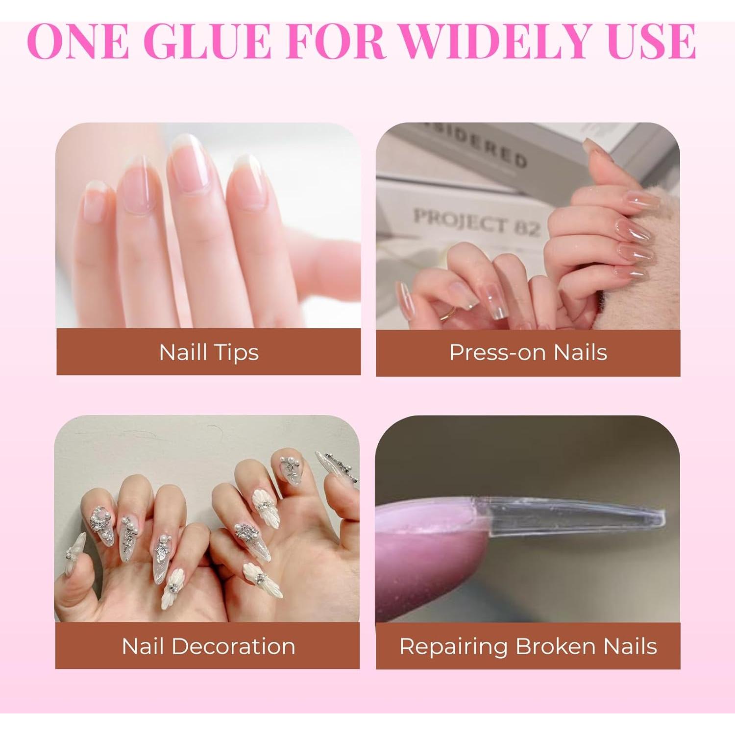 Pegamento para Uñas Acrílicas Oxizona 6 Pcs 2g Súper Fuerte