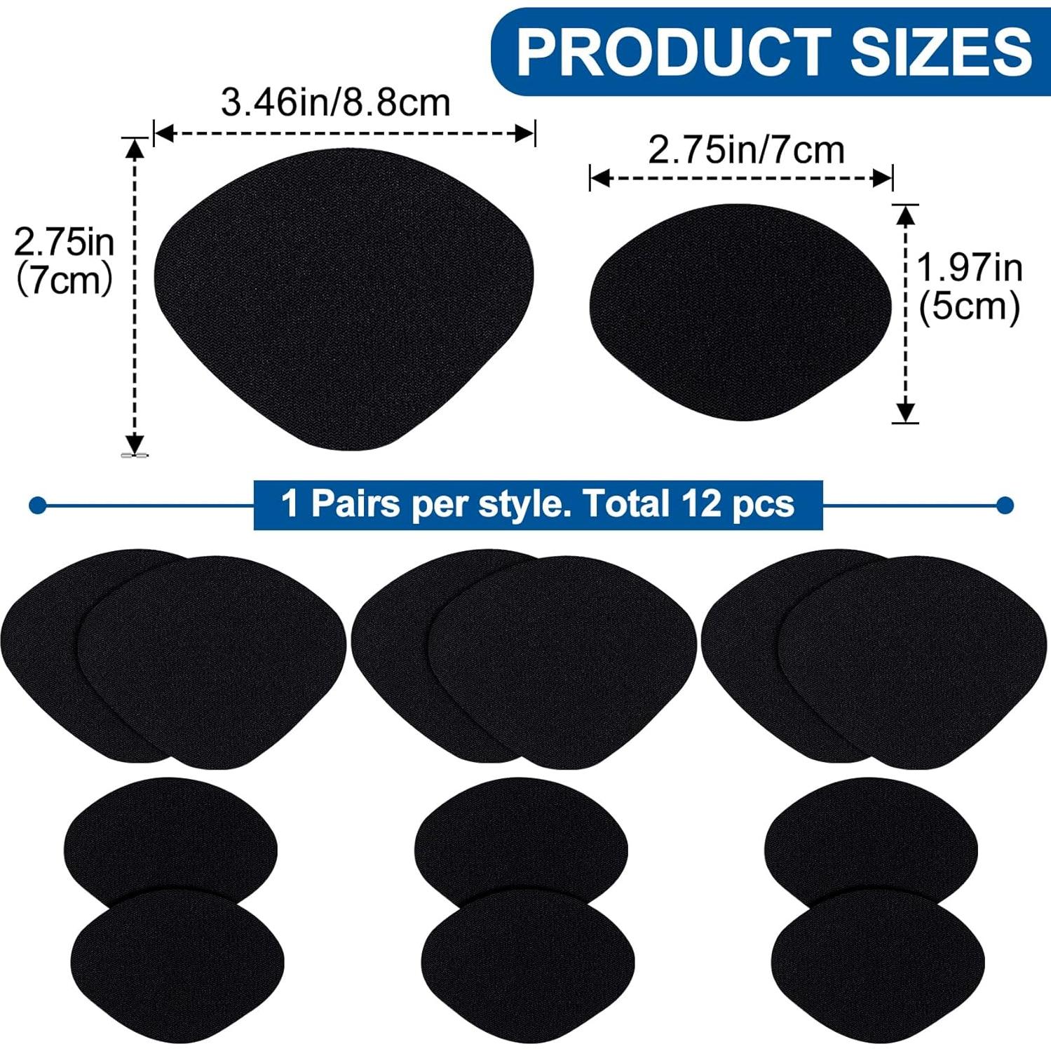 Parche de Reparación de Tacones Joez - 12 Piezas Negros