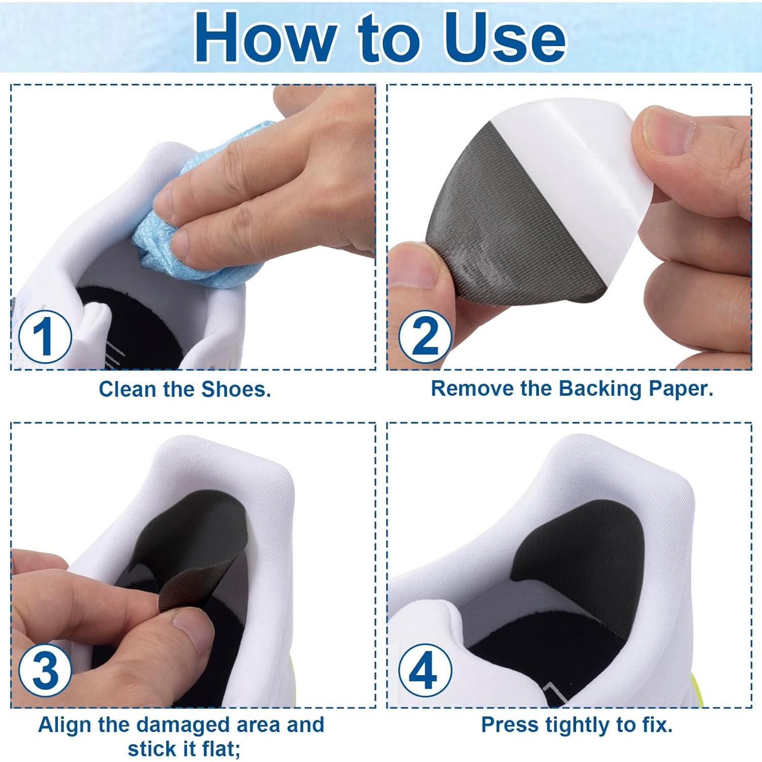 Parche de Reparación de Tacones Joez - 12 Piezas Negros