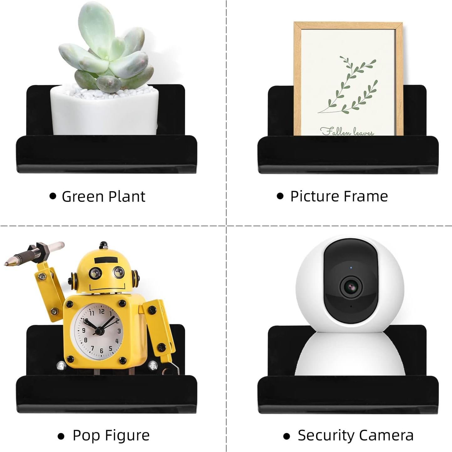 Estantes Flotantes de Acrílico Douildhaiy - 3 Piezas 10.16 cm