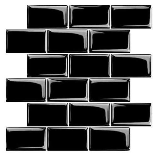 Azulejos Autoadhesivos STICKGOO Negro 30.48x30.48 cm - Subway