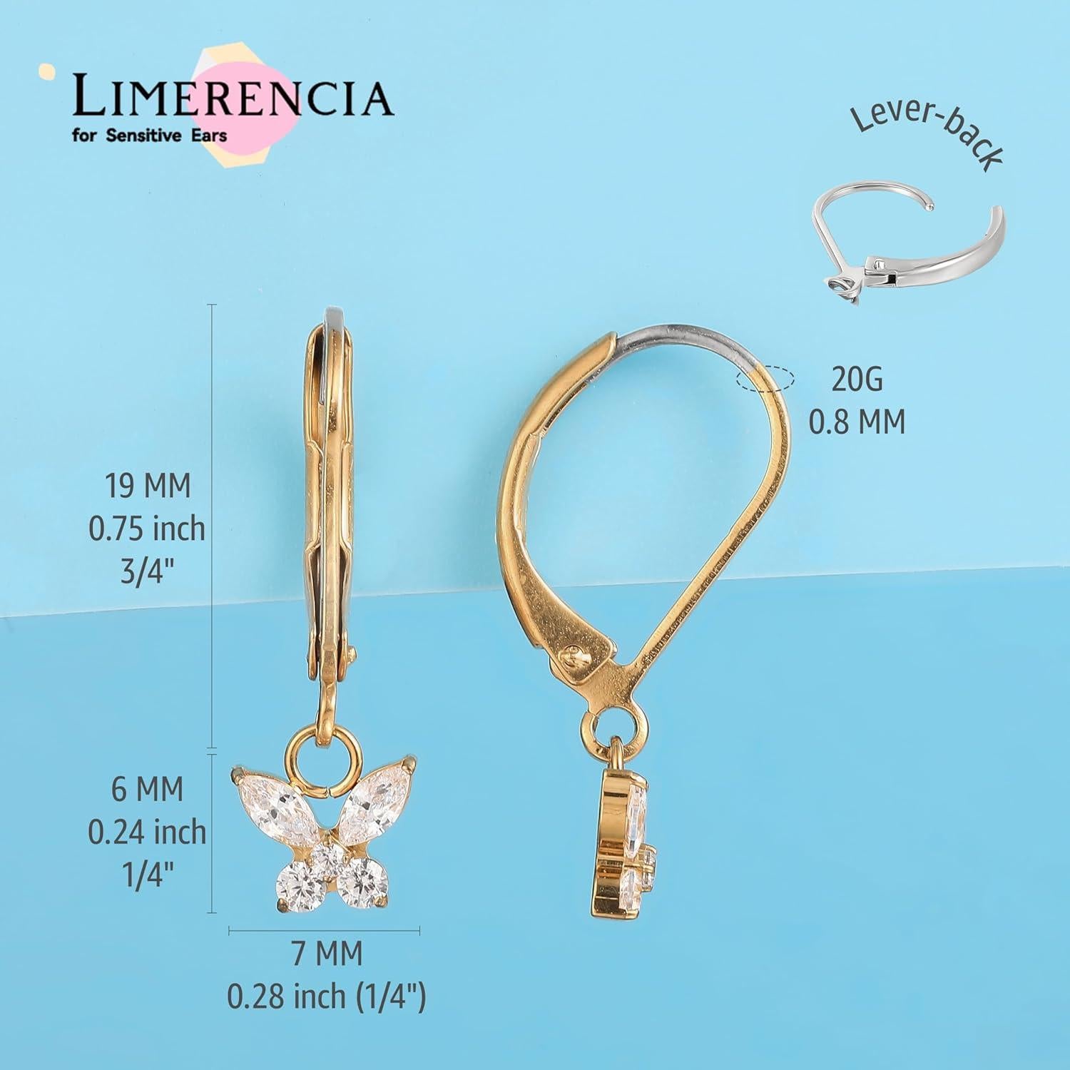 Pendientes Colgantes Limerencia de Titanio Hipoalergénicos