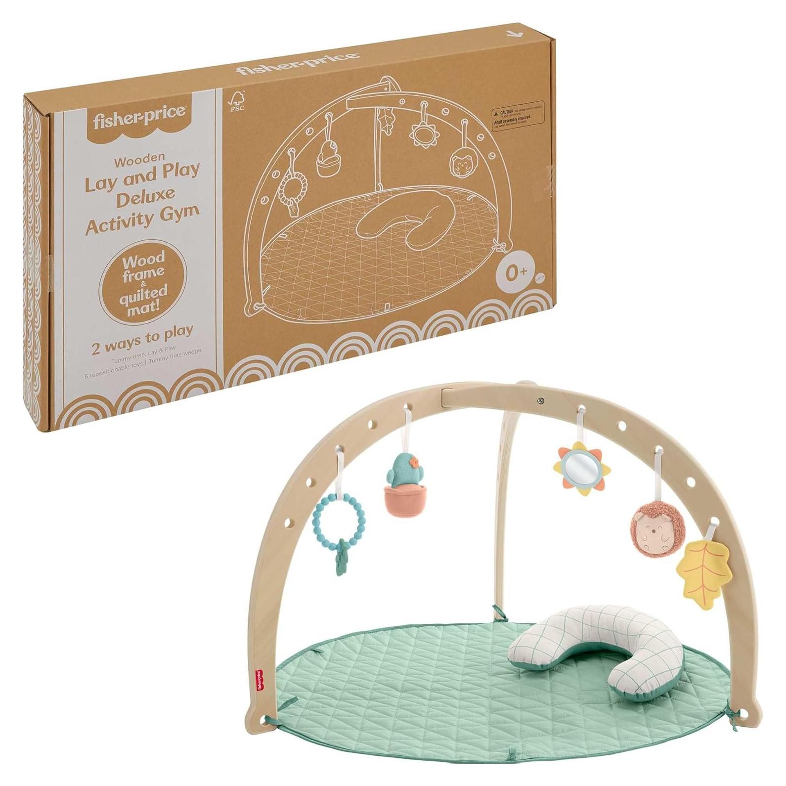Gimnasio de Actividad Deluxe Fisher-Price con Marco de Madera