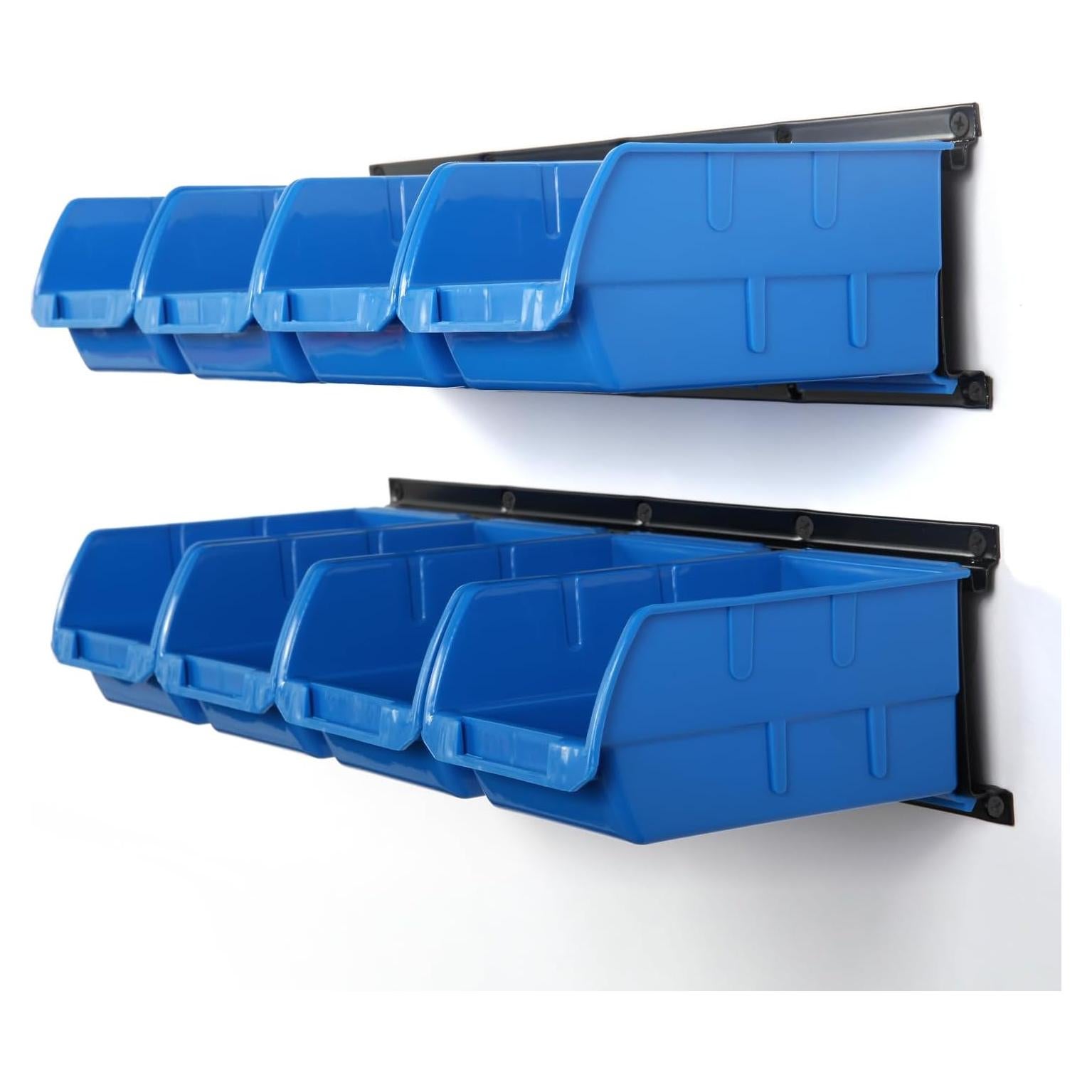 Estantería de Almacenamiento Wallmaster 8 Contenedores Azul