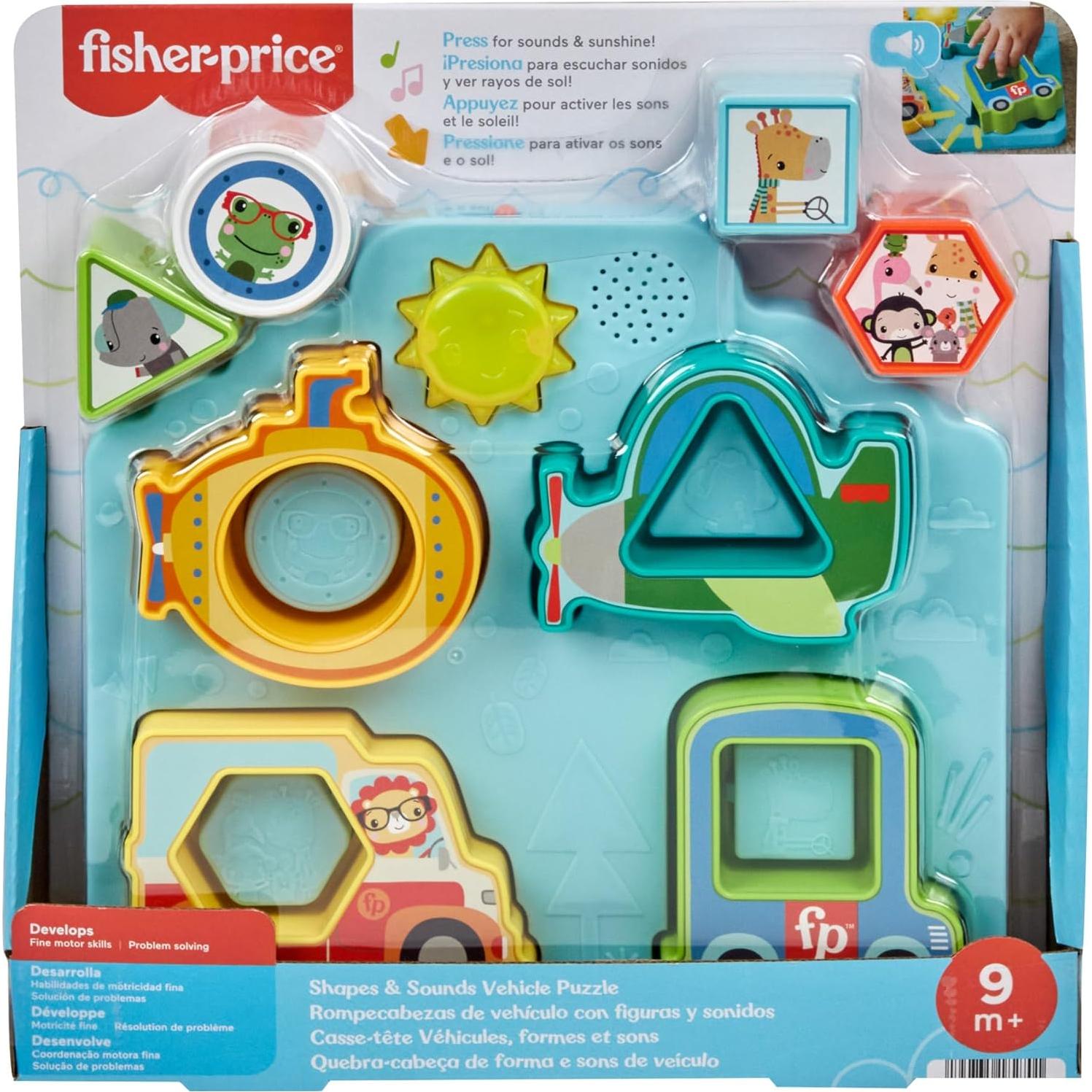 Rompecabezas de Vehículos Fisher-Price HRP31 con Sonidos y Luces