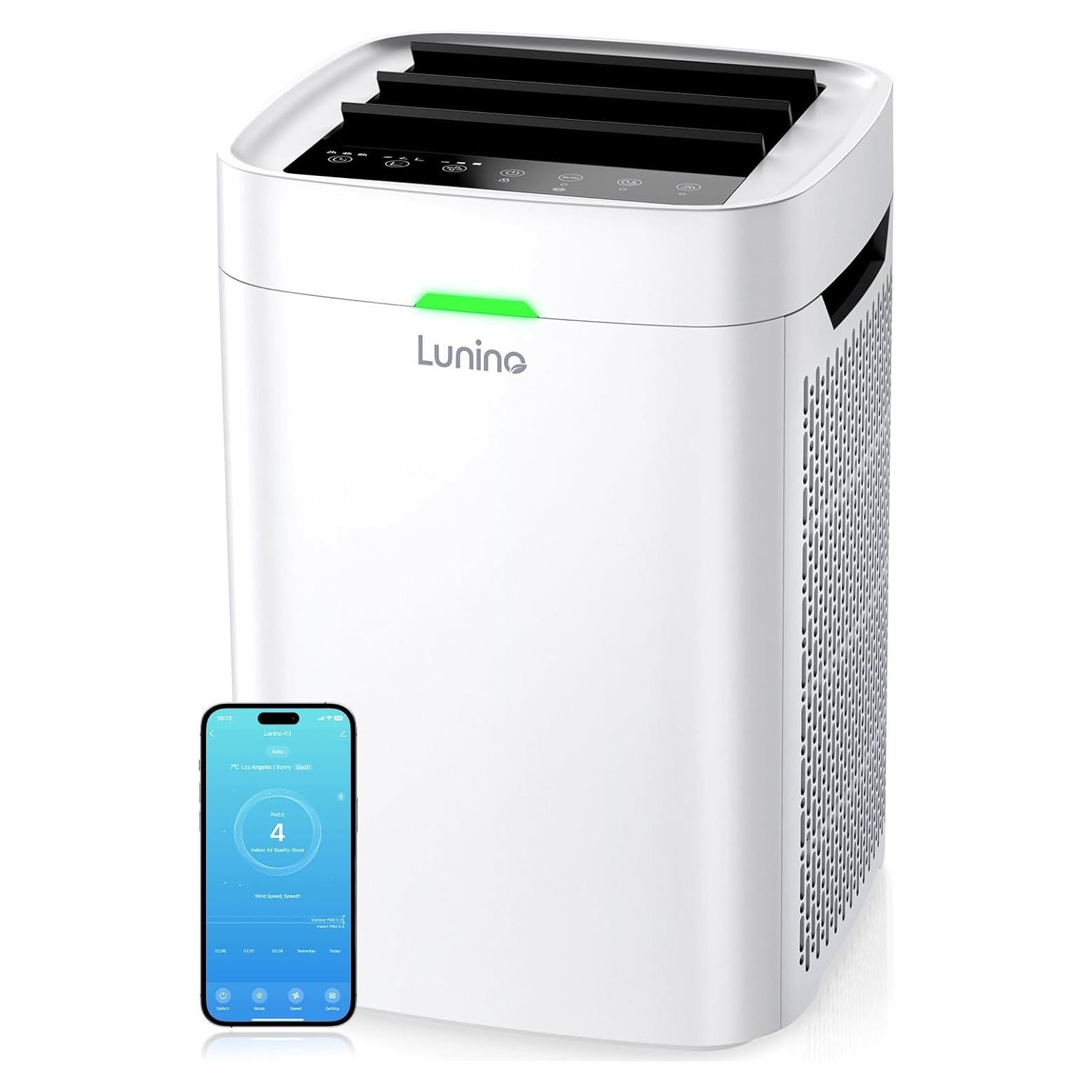 Purificador de Aire LUNINO K1 HEPA Doble Cara 22,5 m² WiFi