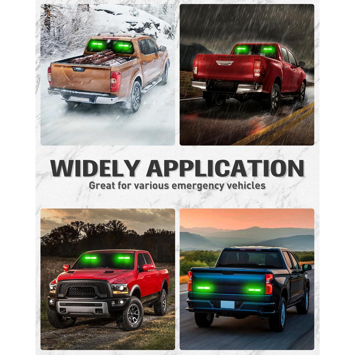 Barra de Luz Estroboscópica HLauto 1002L 40 LEDs Verde 27.1cm