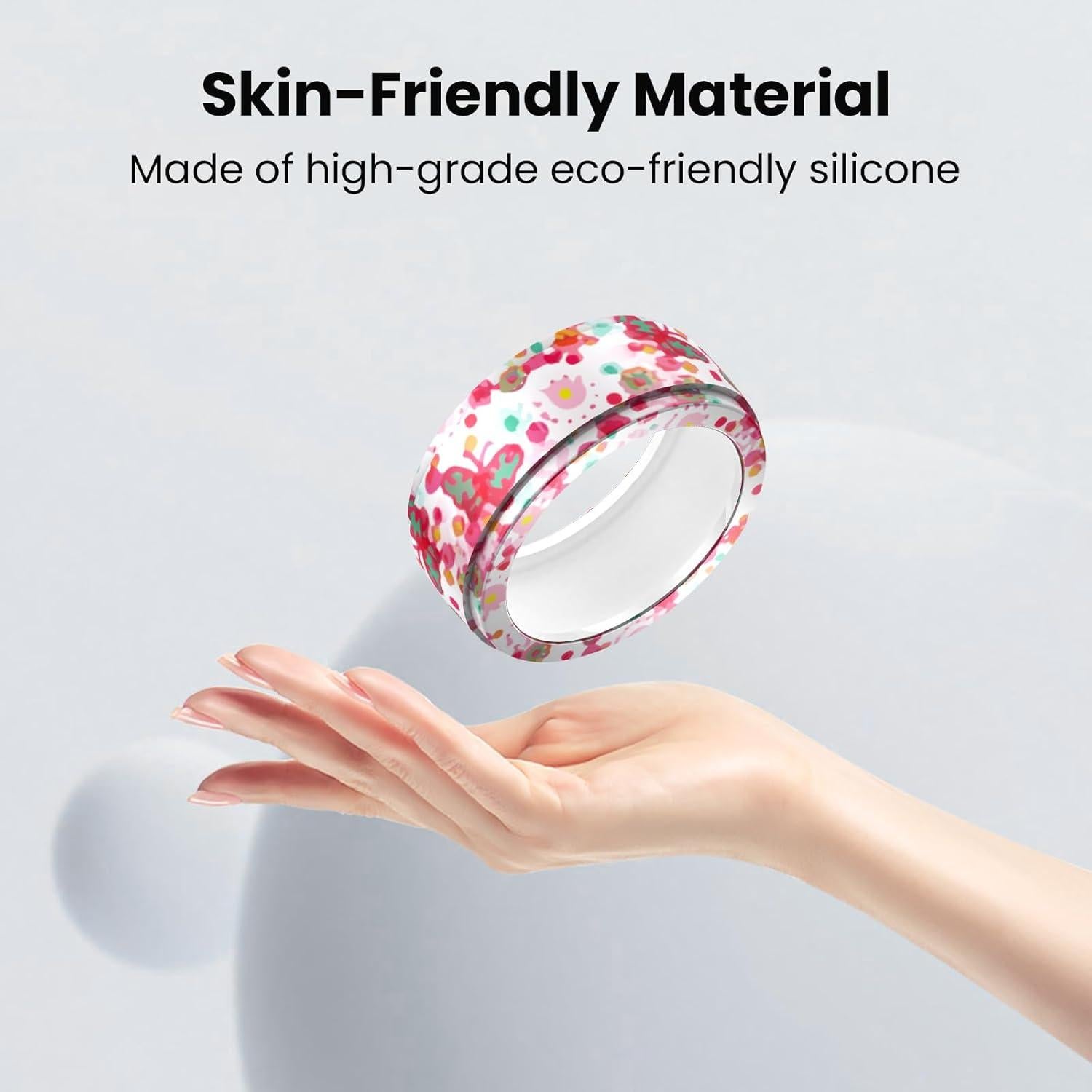 Funda Protectora de Silicona Impresa para Oura Ring S 6-9