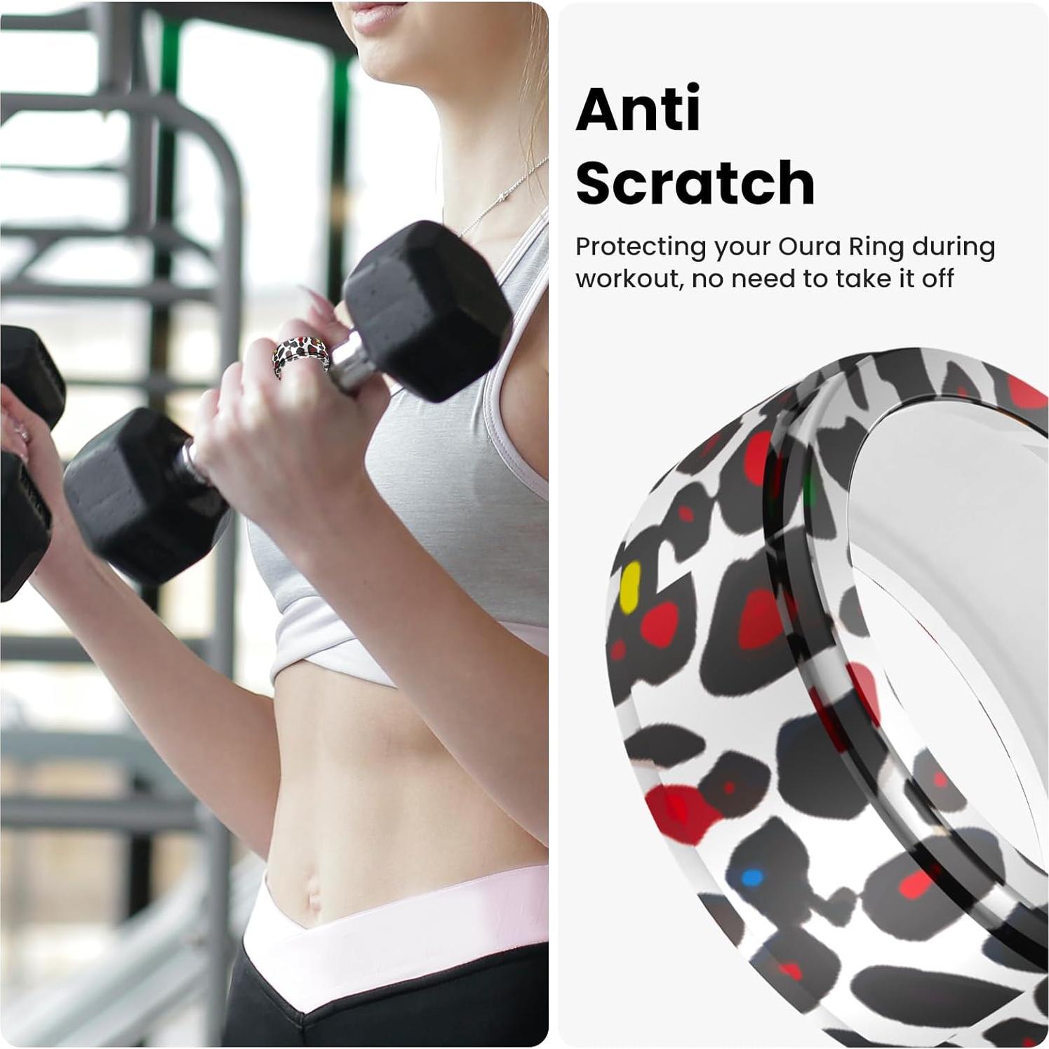 Funda Protectora de Silicona Impresa para Oura Ring S 6-9