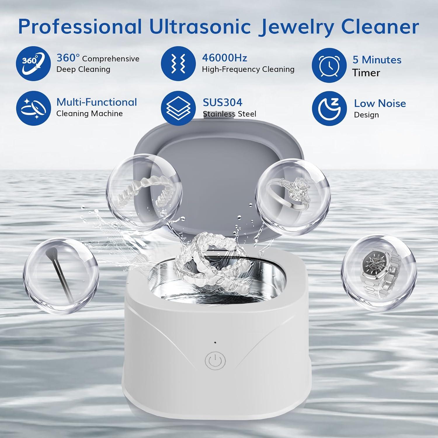 Limpiador Ultrasónico KUNPHY 220ML para Joyería y Dentaduras