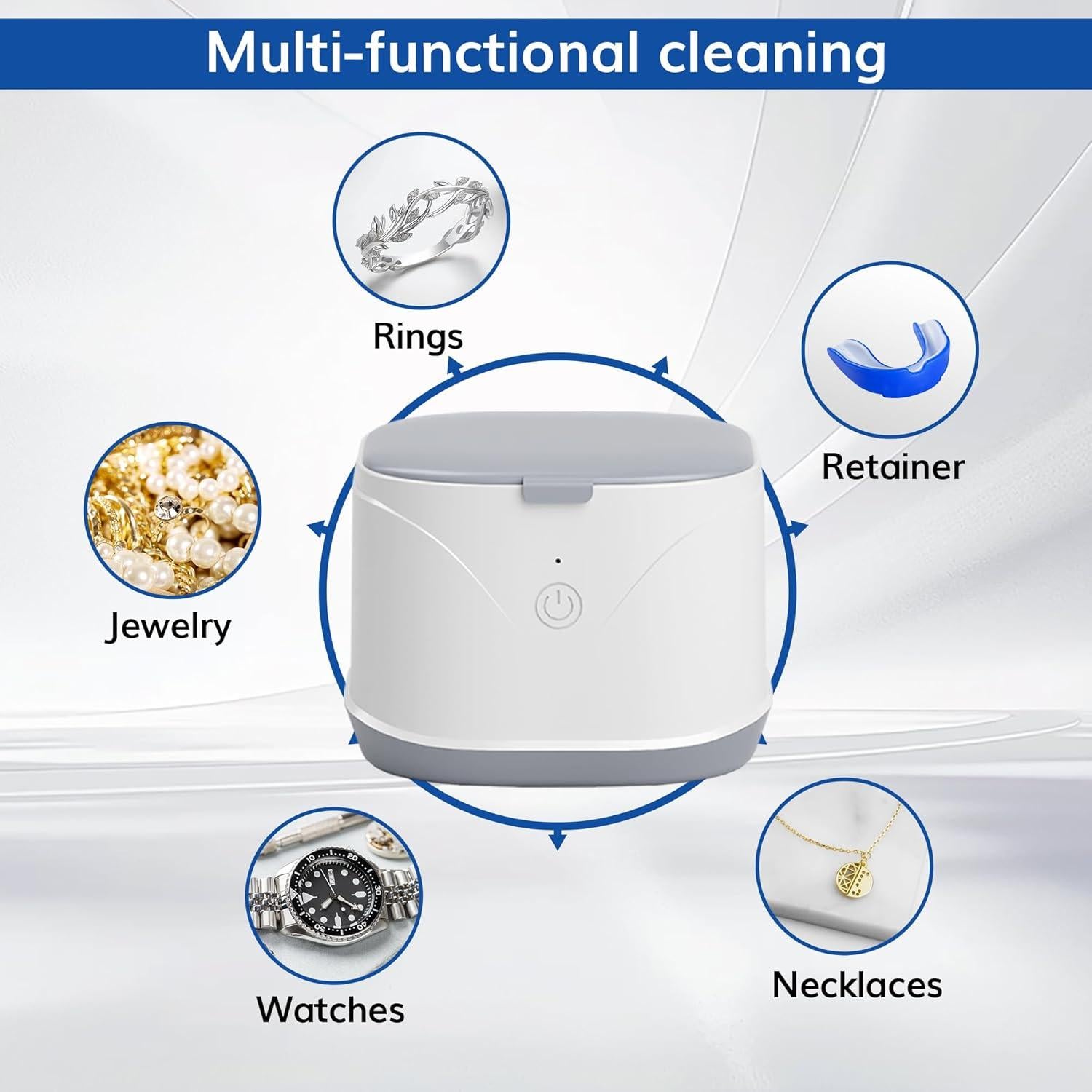 Limpiador Ultrasónico KUNPHY 220ML para Joyería y Dentaduras