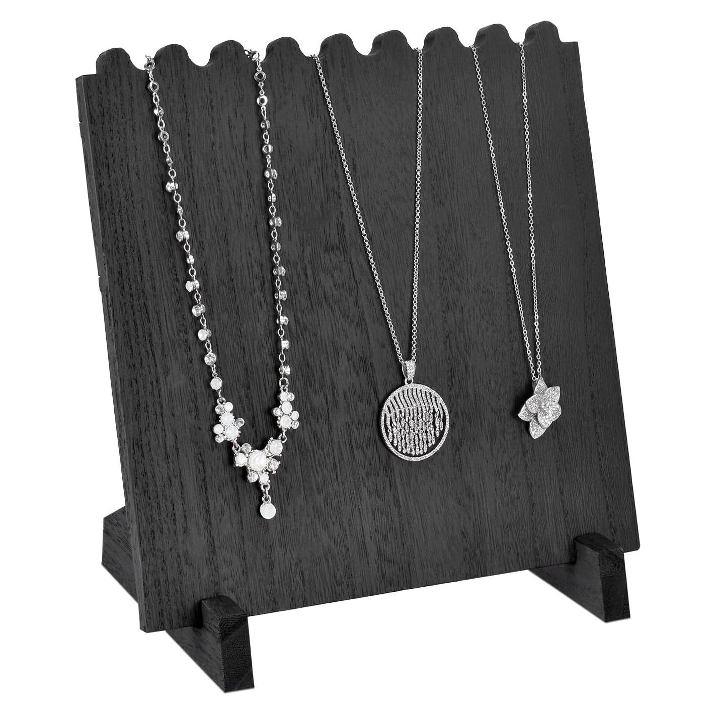 Soporte de Exhibición de Joyería MOOCA para 8 Collares Negro