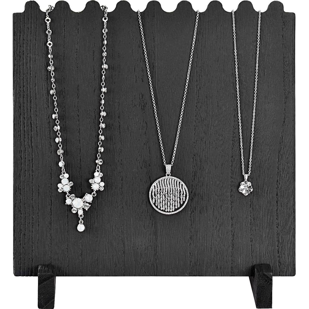 Soporte de Exhibición de Joyería MOOCA para 8 Collares Negro