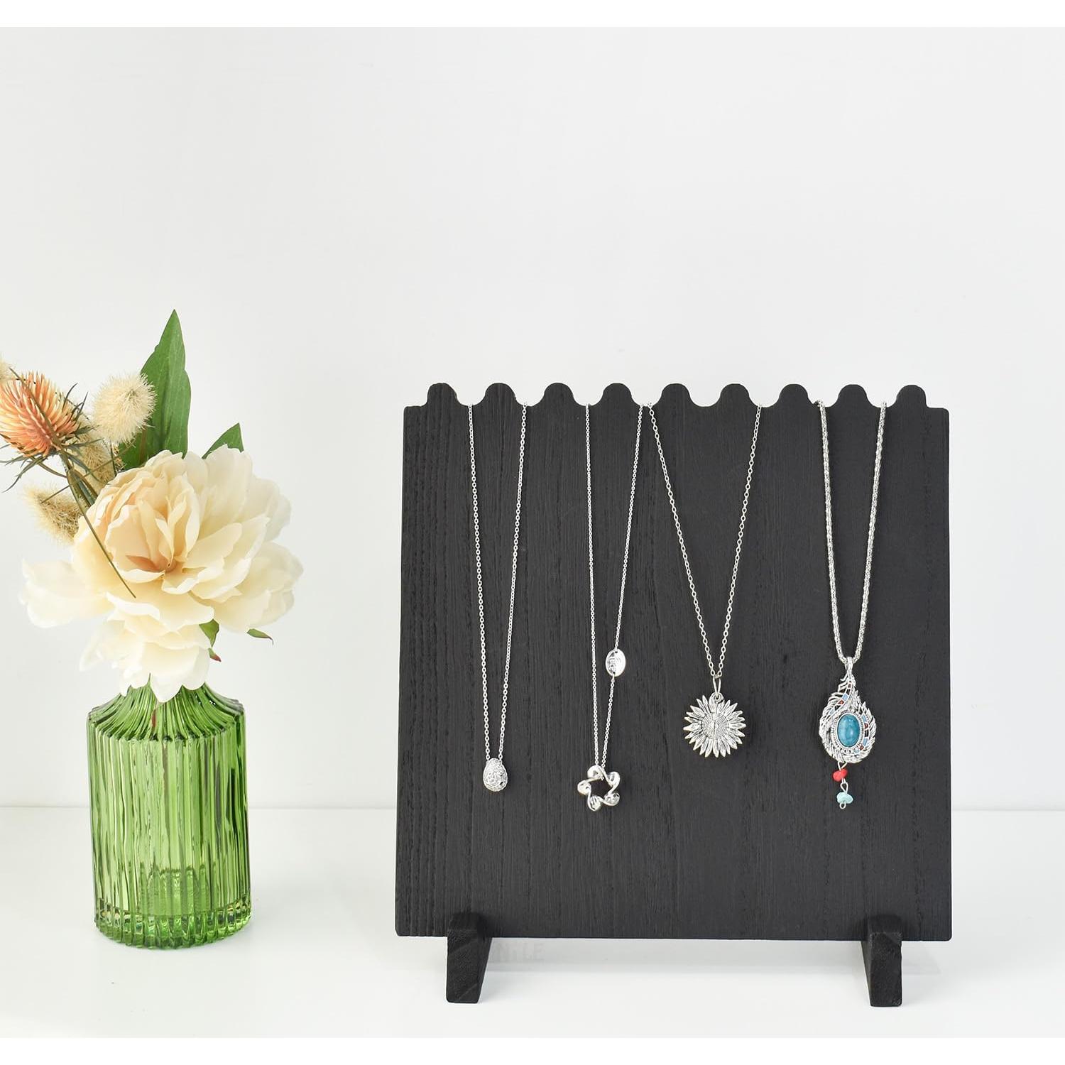 Soporte de Exhibición de Joyería MOOCA para 8 Collares Negro